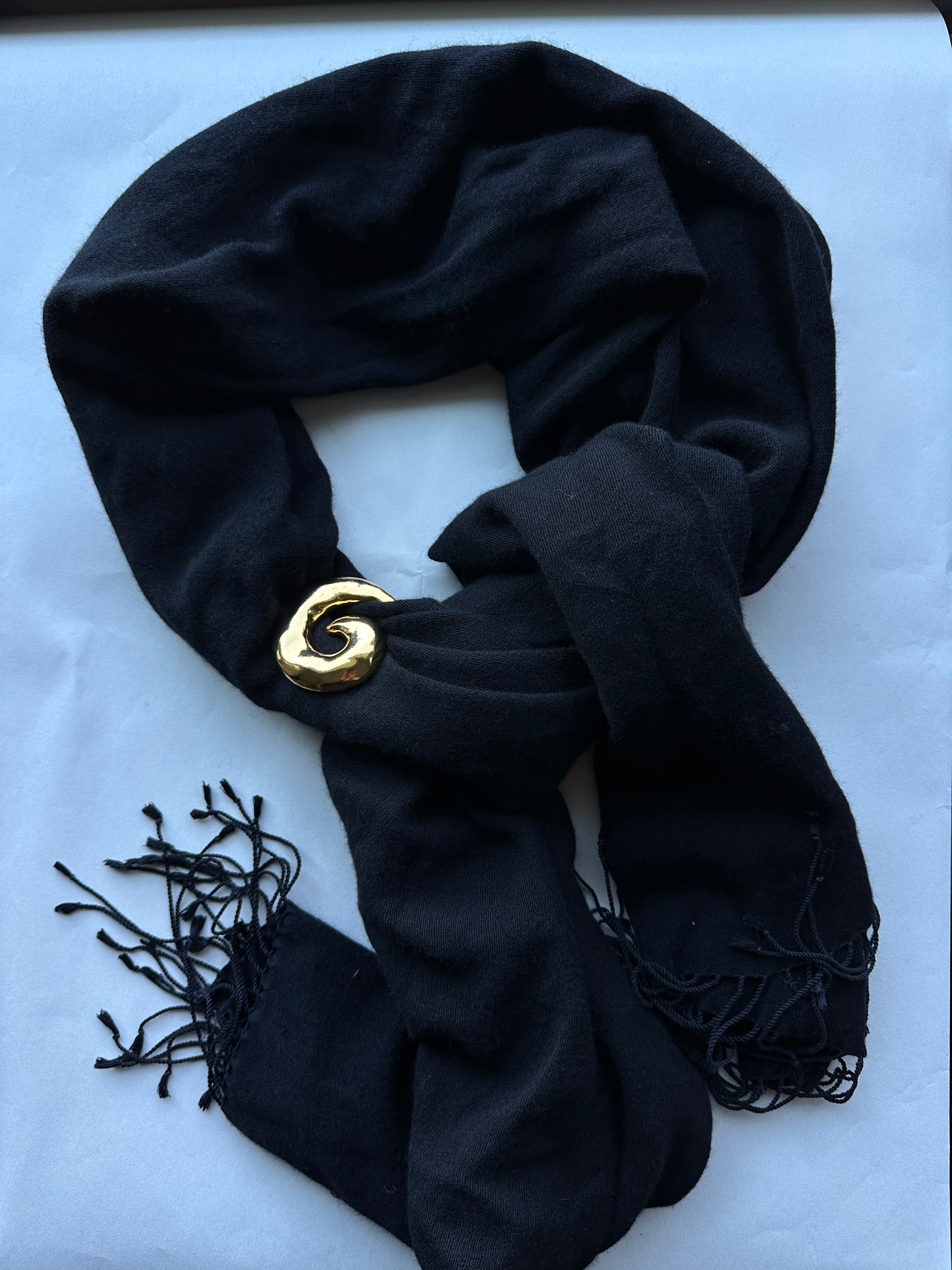 Black acrylic scarf
