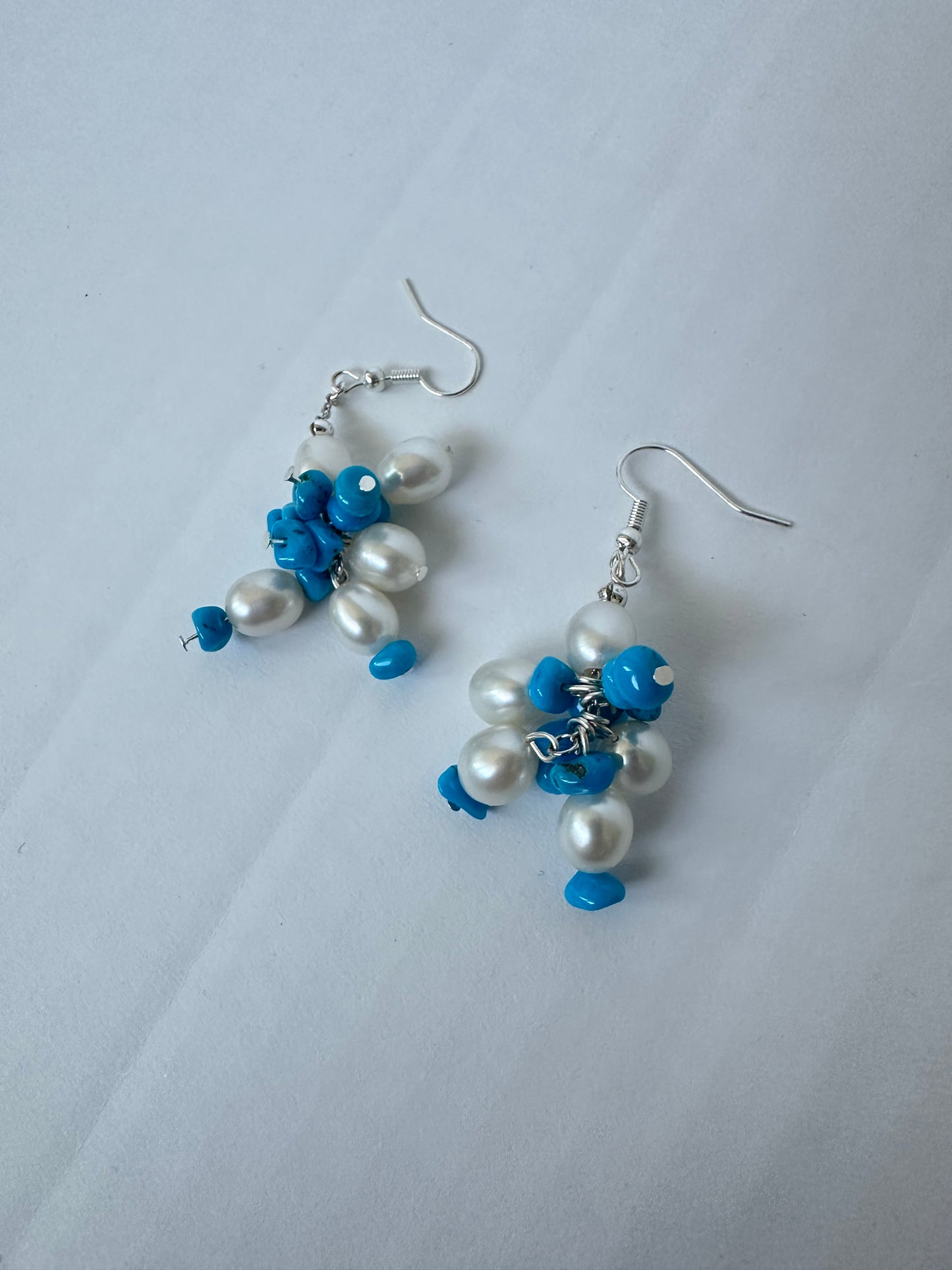 Turquoise Bloom Earrings (Silver)