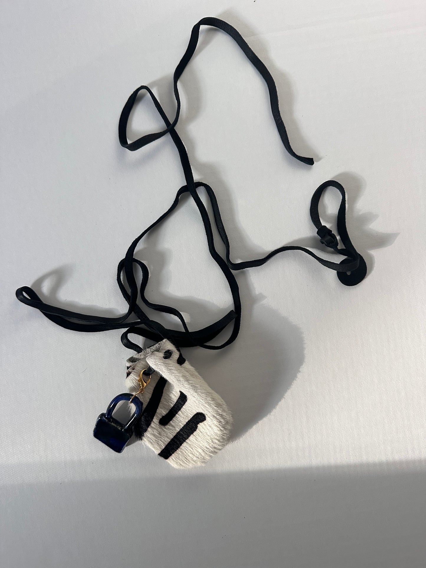Leather Pouchette Necklace