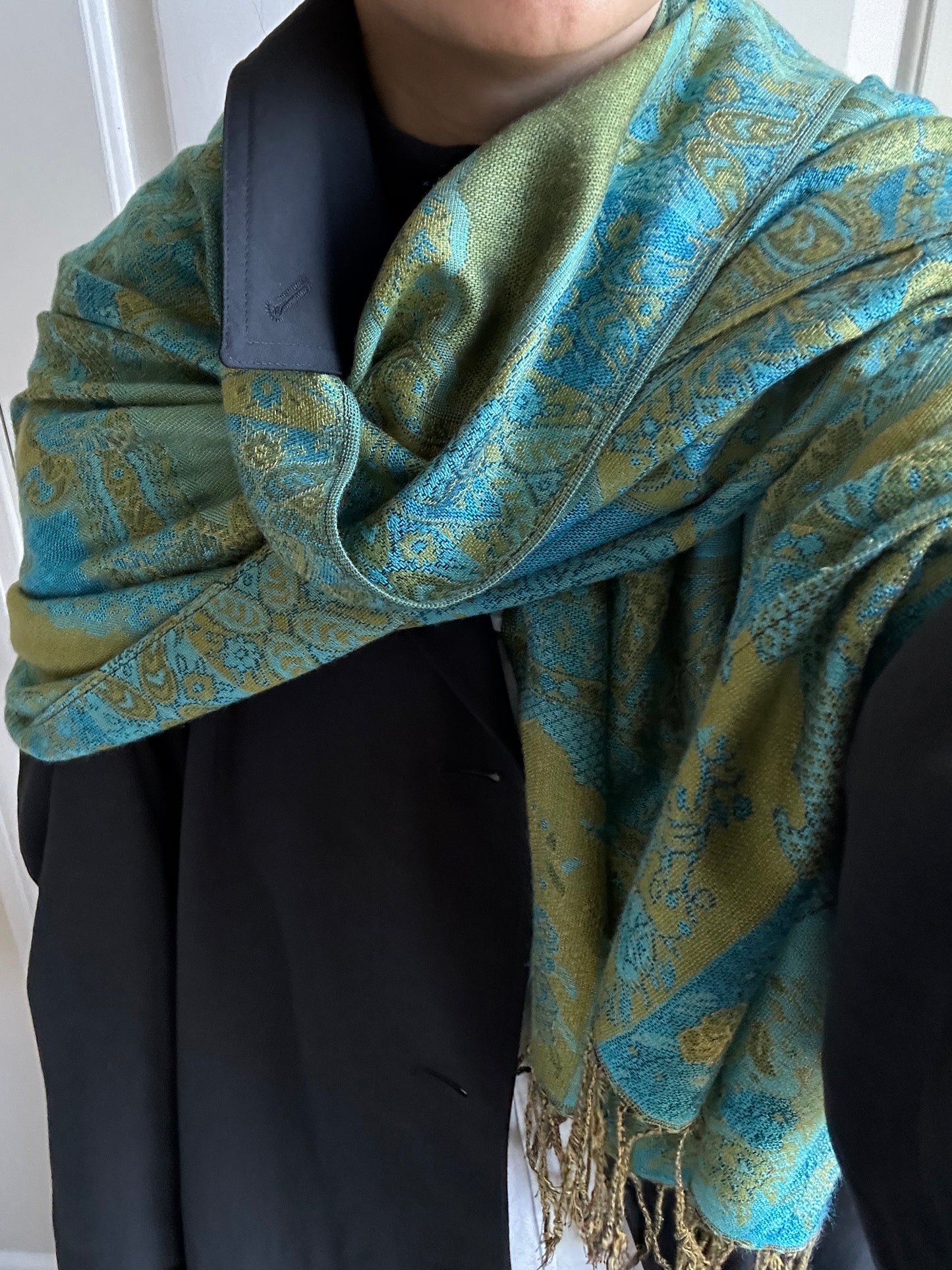 Teal Blue Pashmina