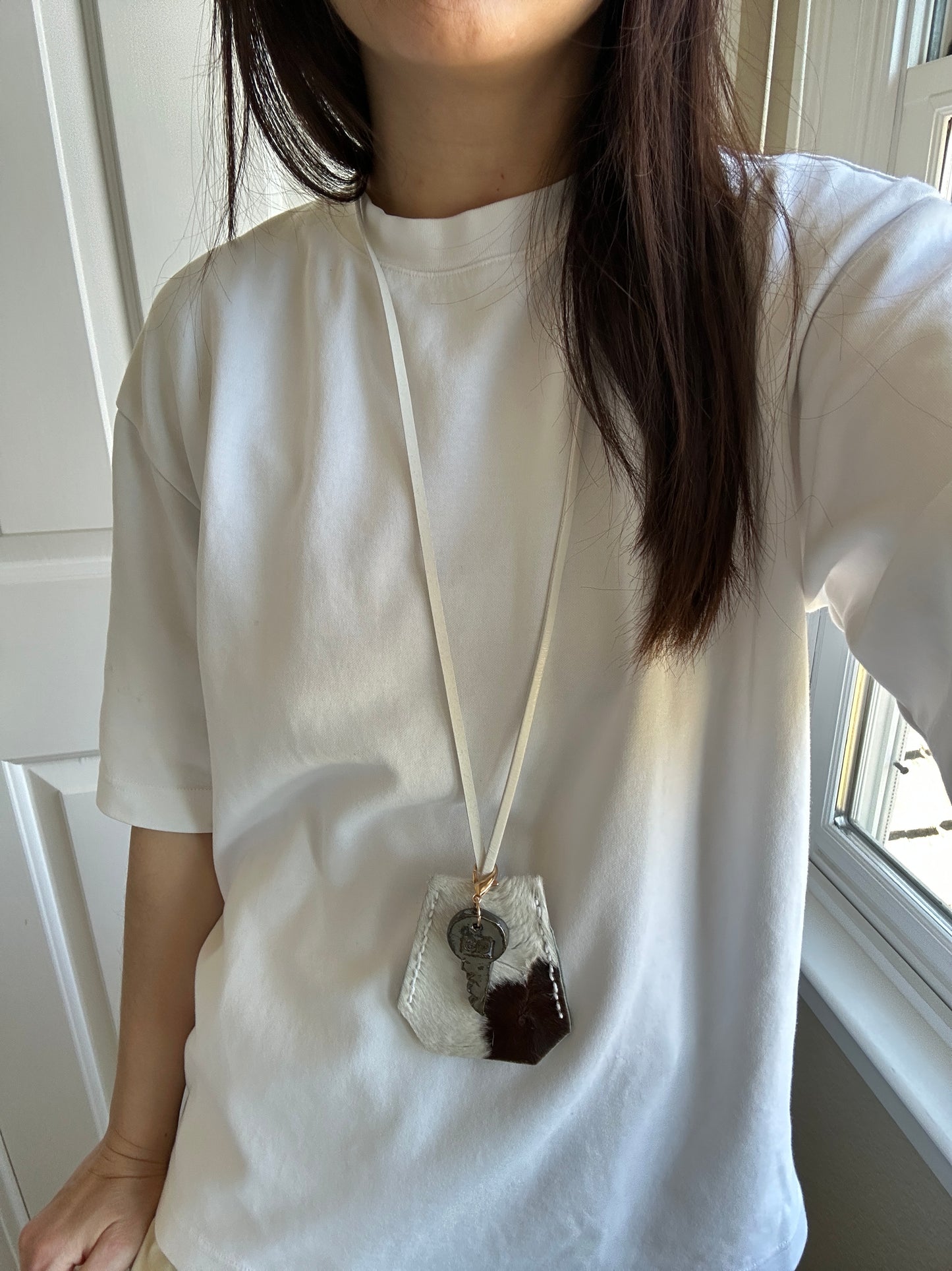 Leather Clochette with Ceramic Key