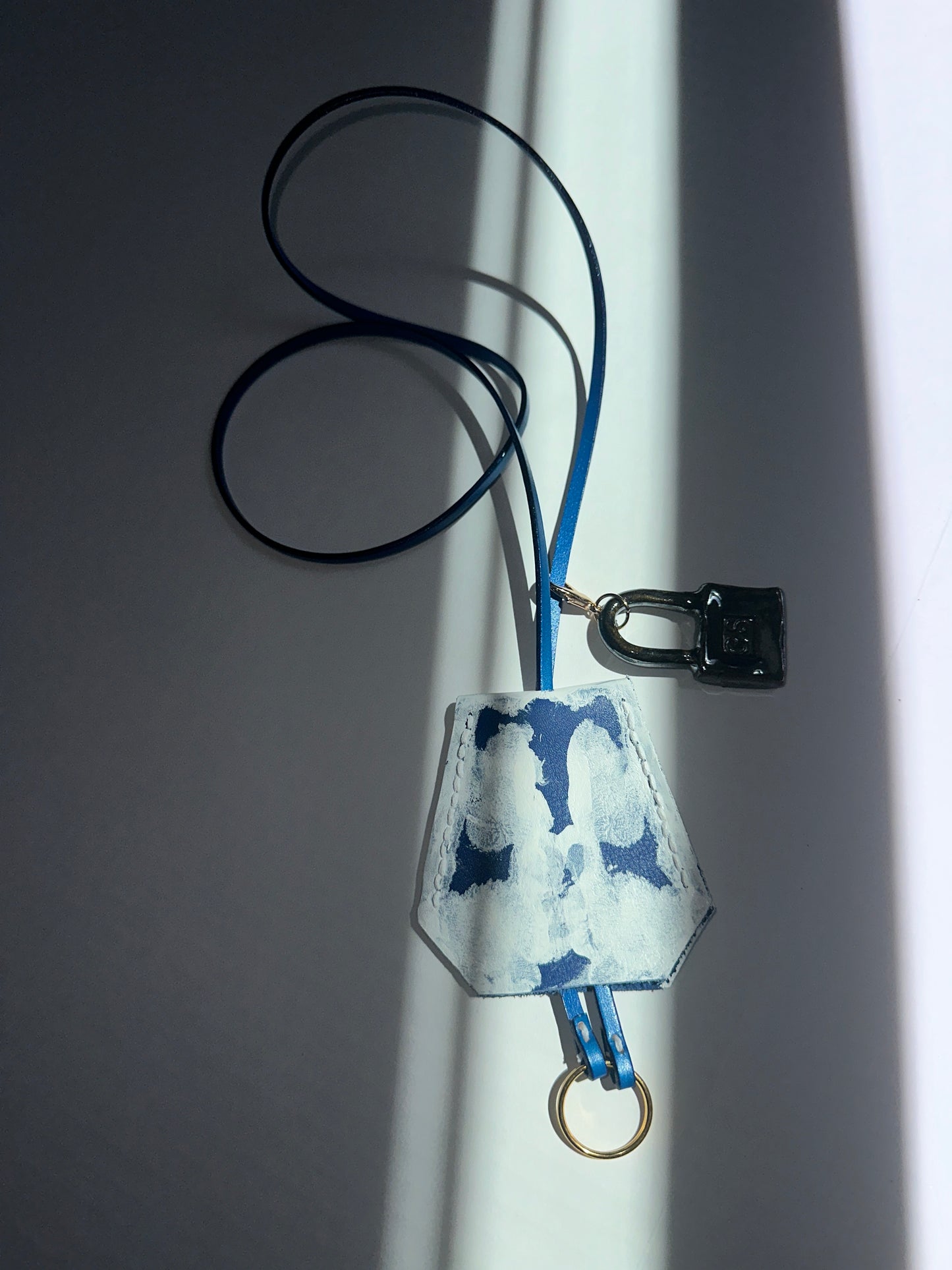 MMPPYK Leather Clochette with Ceramic Padlock