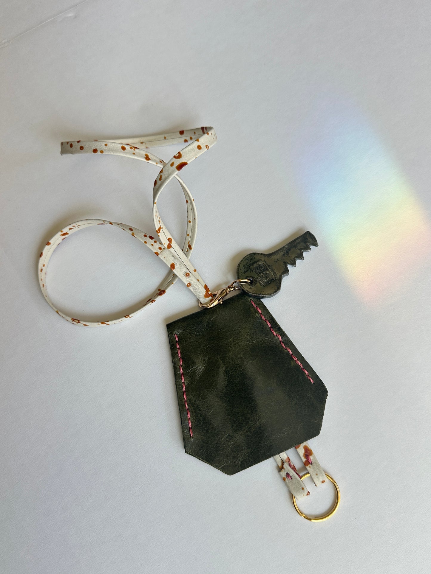 Leather Clochette with Ceramic Key