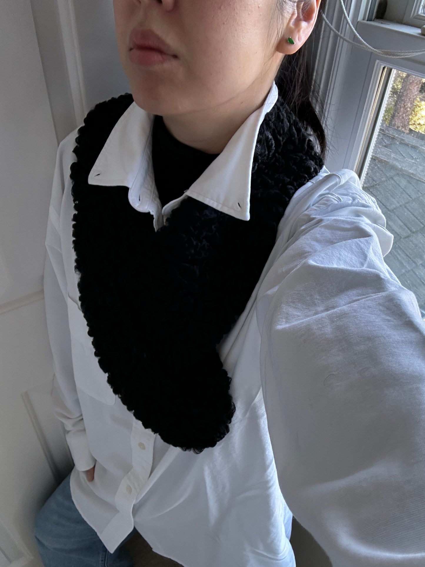 Vintage Lamb Fur Collar Scarf