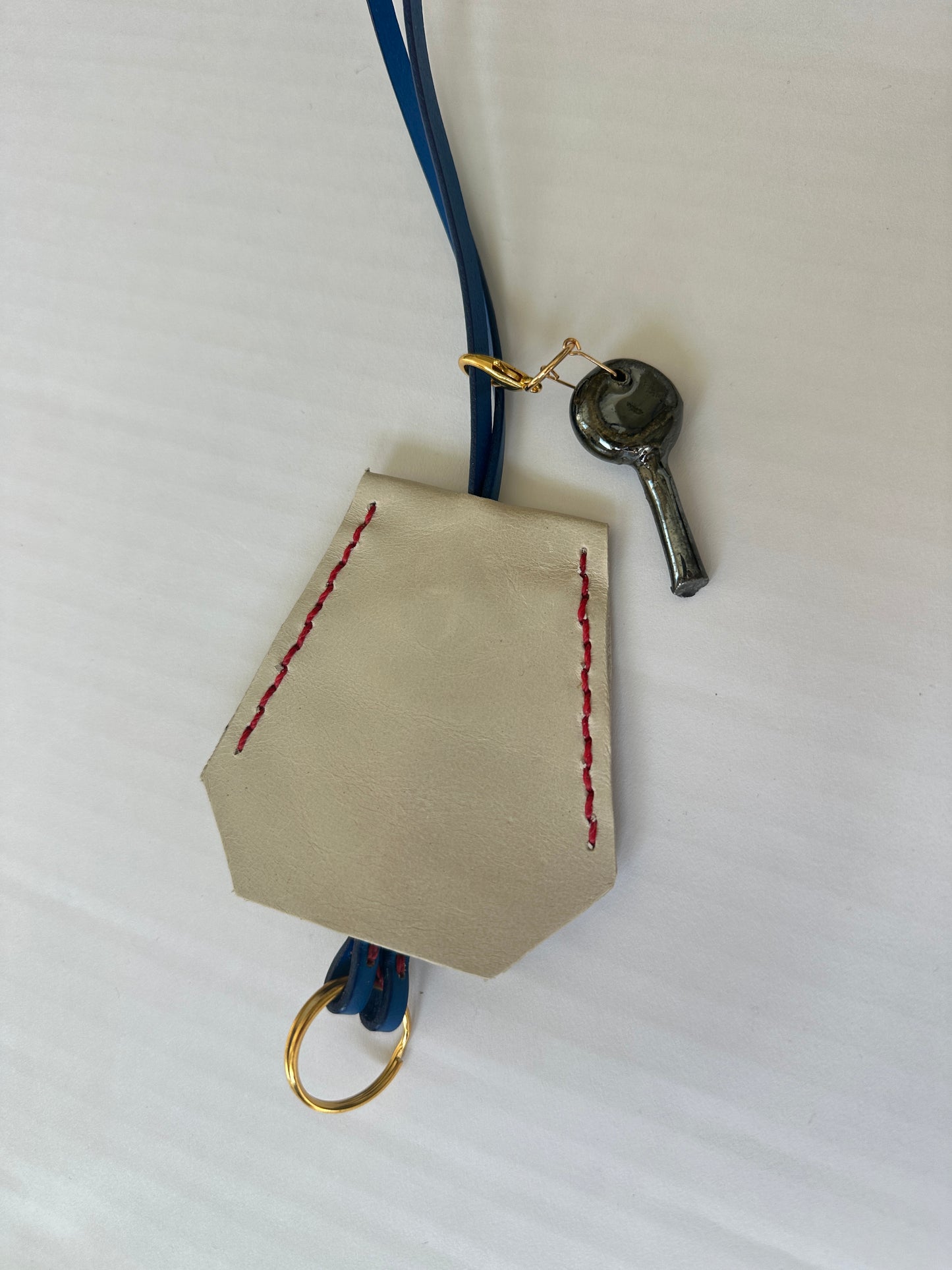 Leather Clochette with Ceramic Key