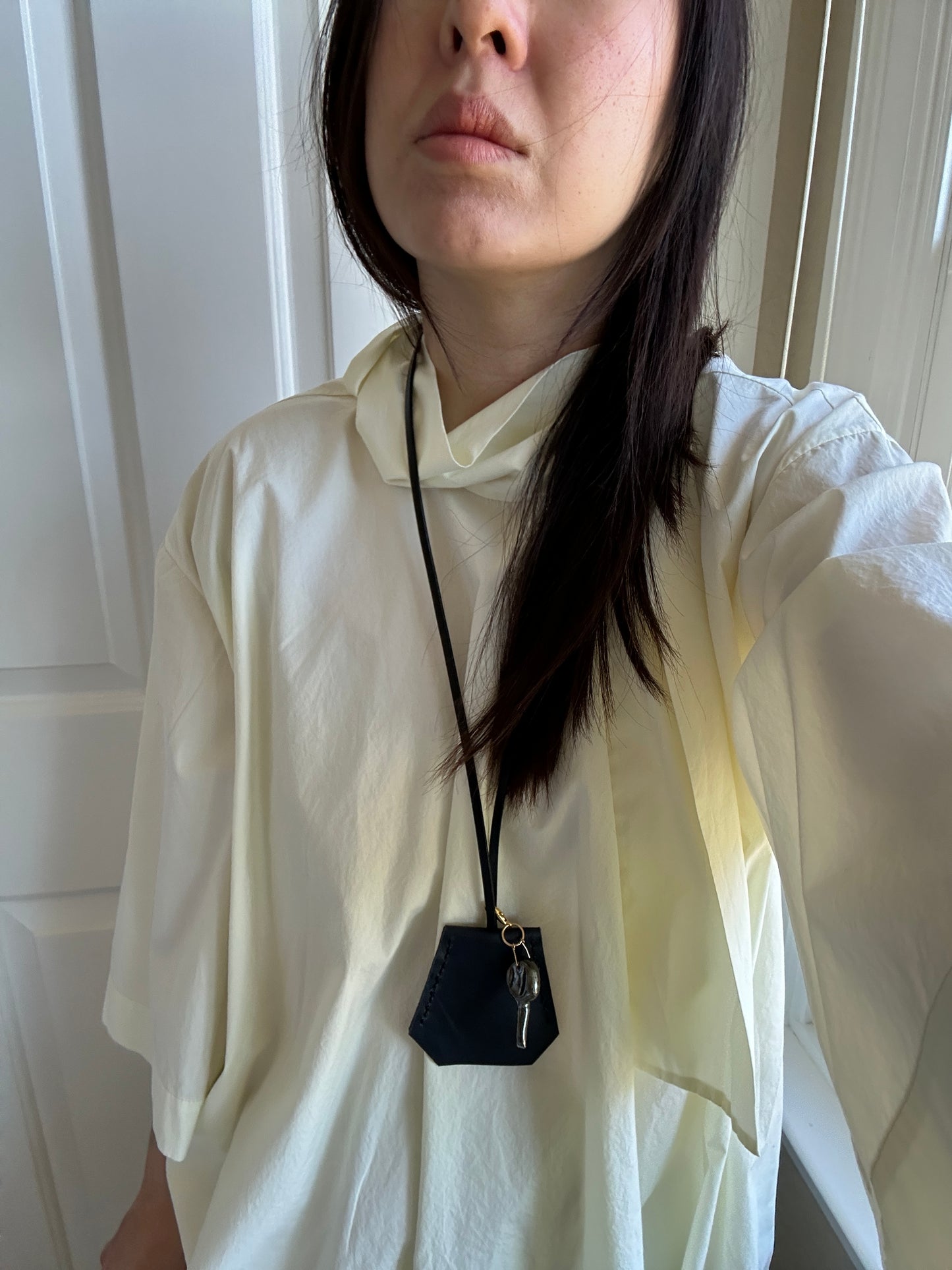 Leather Clochette with Ceramic Key