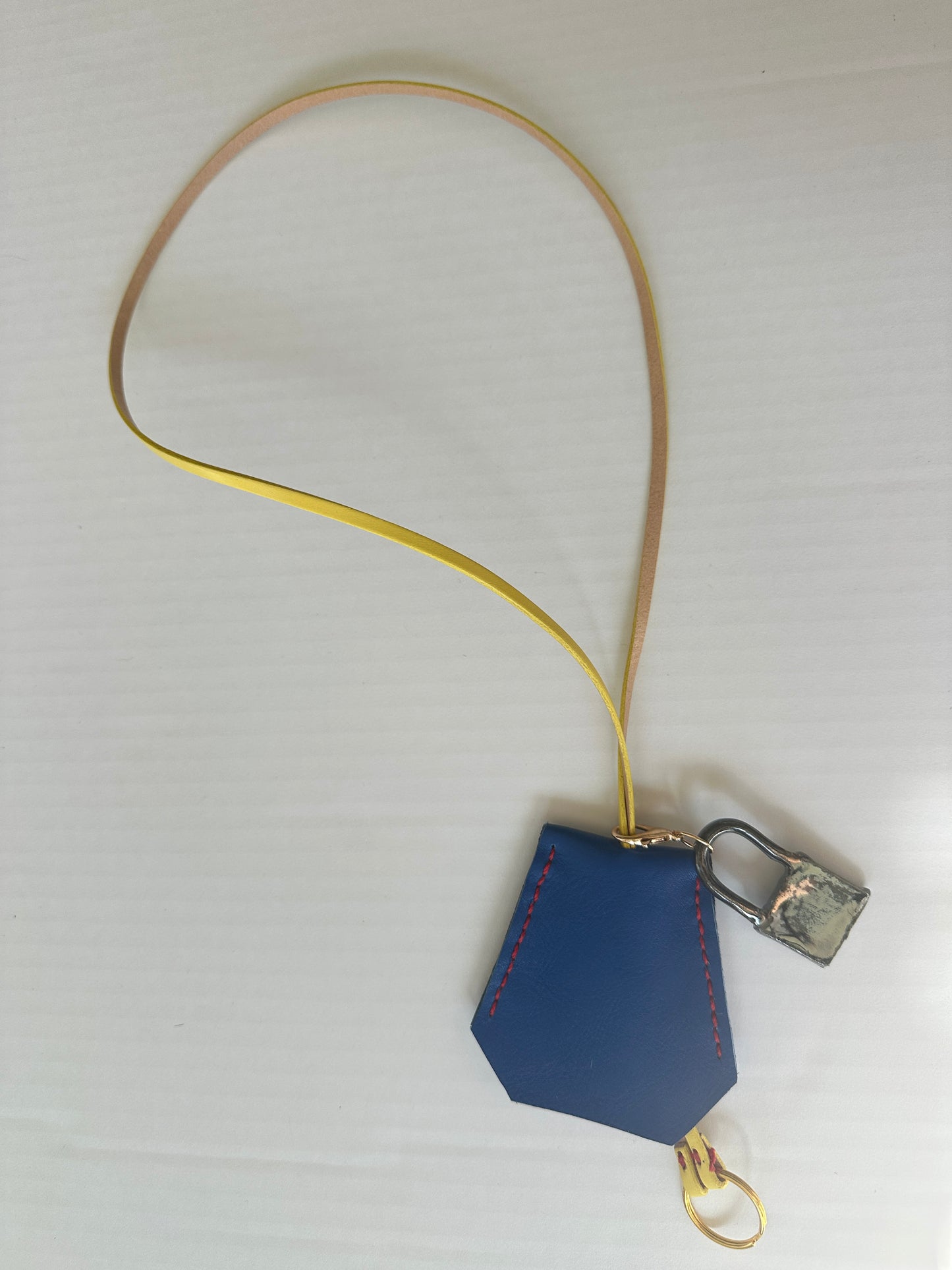 Leather Clochette with Ceramic Padlock