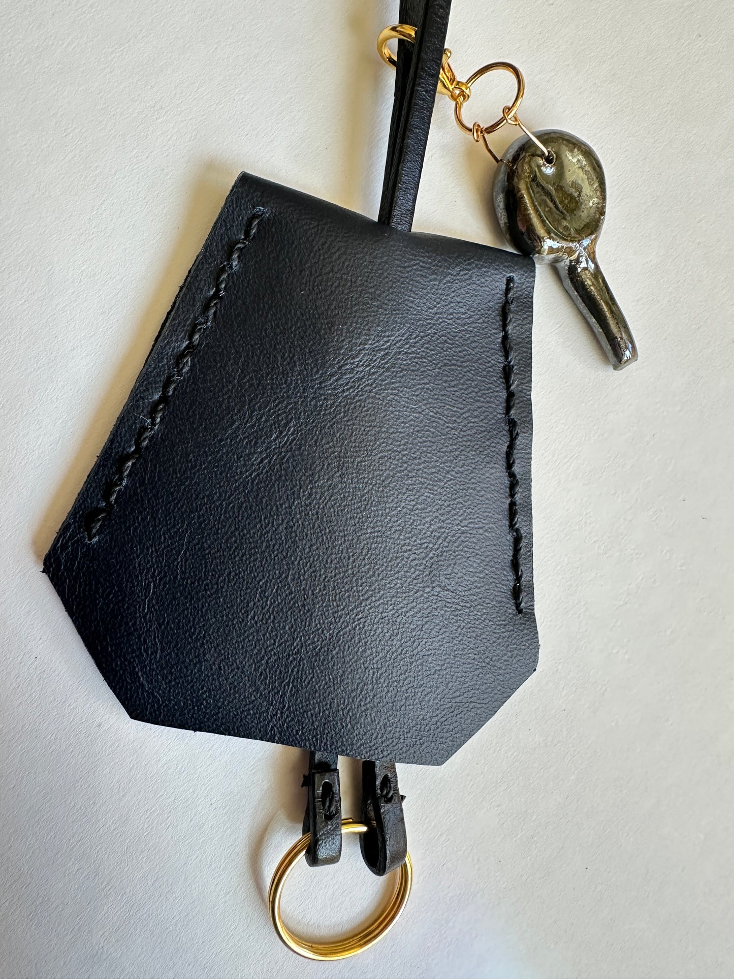 Leather Clochette with Ceramic Key
