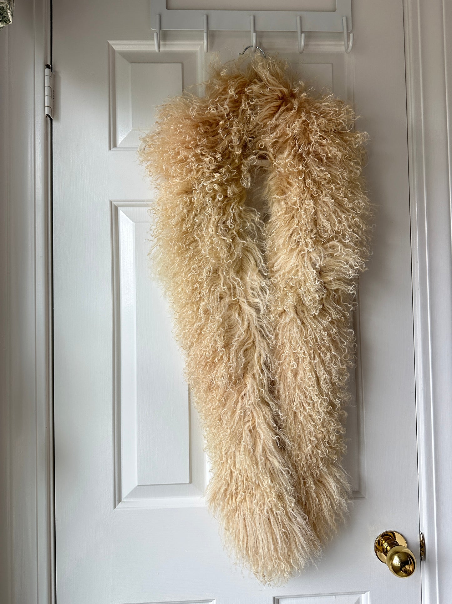 Prada Mongolian Lambs Wool Stole Scarf Collar 2014 FW