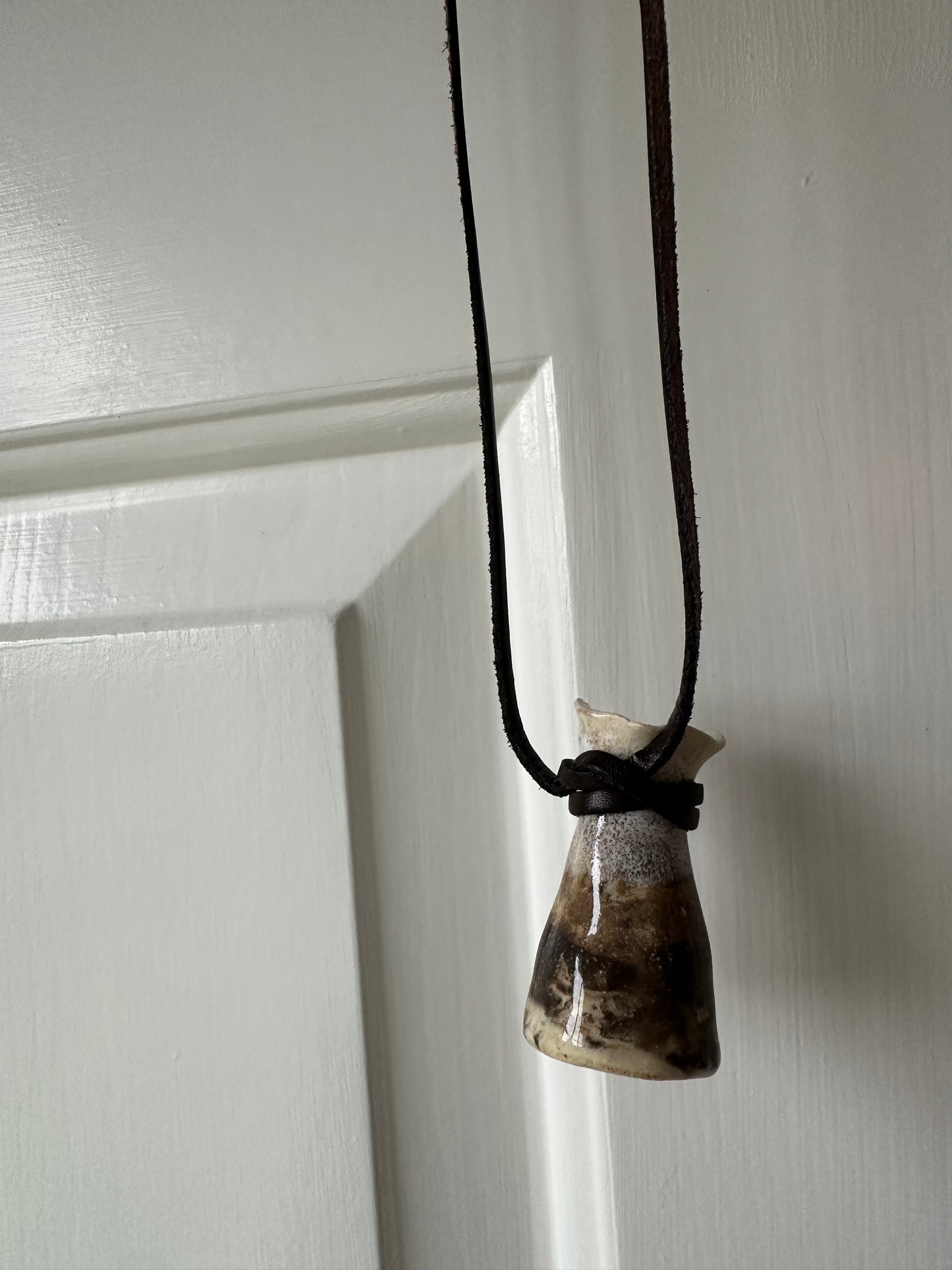 “Fill me up” ceramic vessle necklace