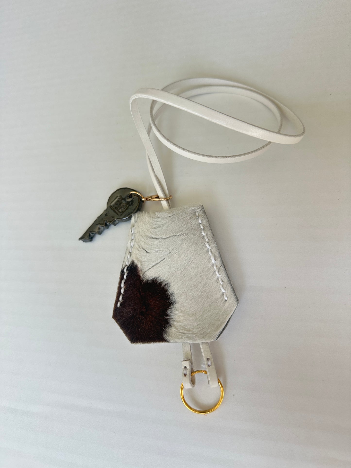 Leather Clochette with Ceramic Key