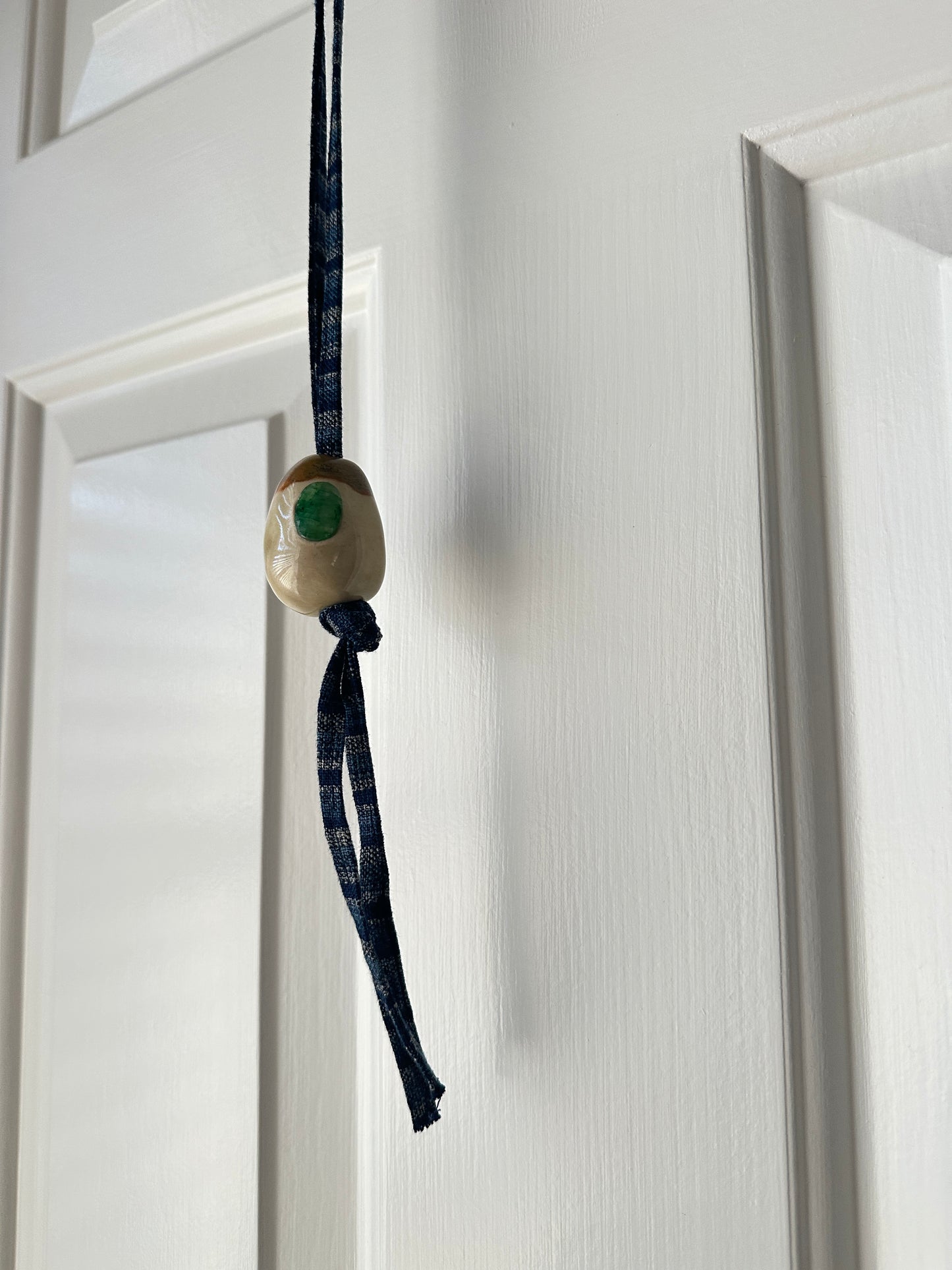 Ceramic Egg Pendant Necklace Katsuri