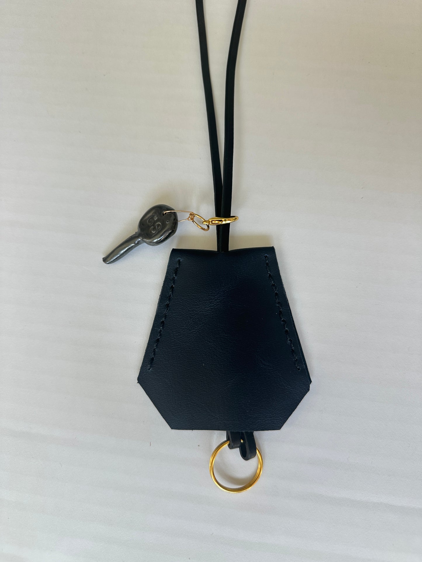 Leather Clochette with Ceramic Key