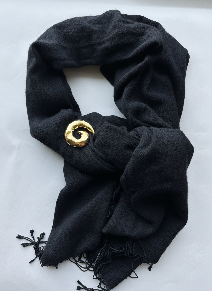 Black acrylic scarf