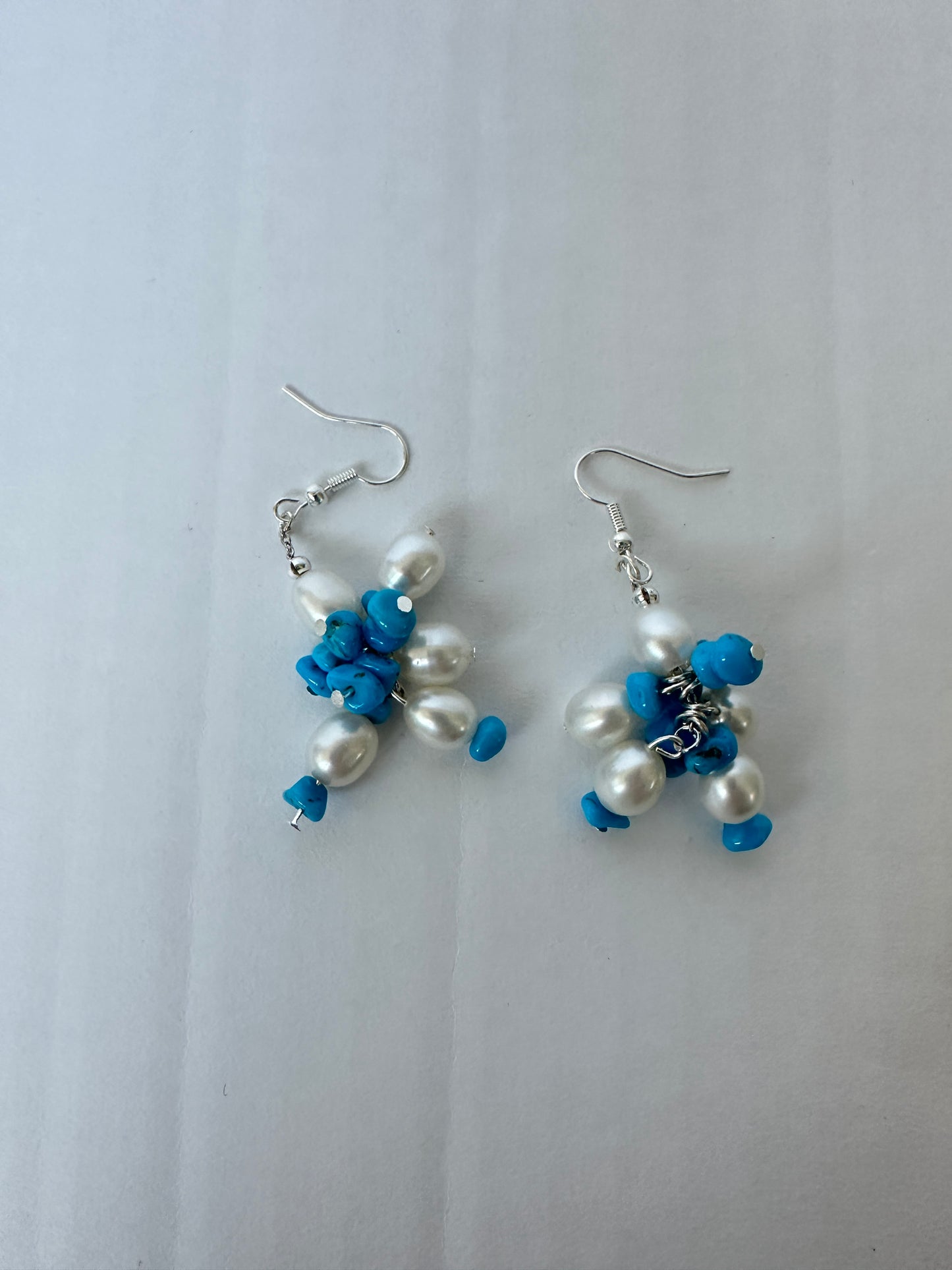 Turquoise Bloom Earrings (Silver)