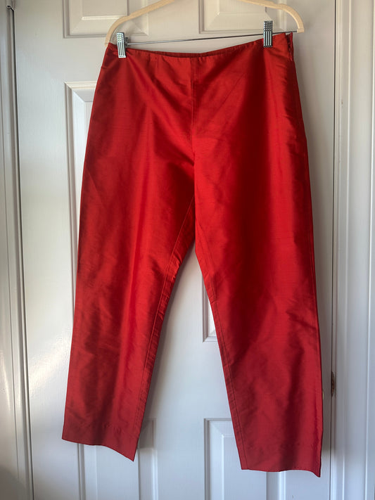 Vintage Ralph Lauren 100% Silk Pants in Red