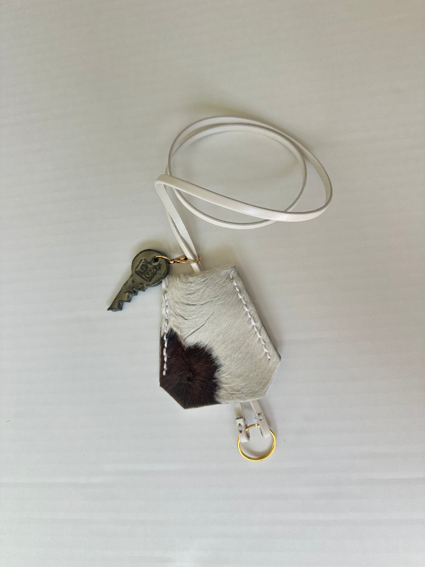 Leather Clochette with Ceramic Key