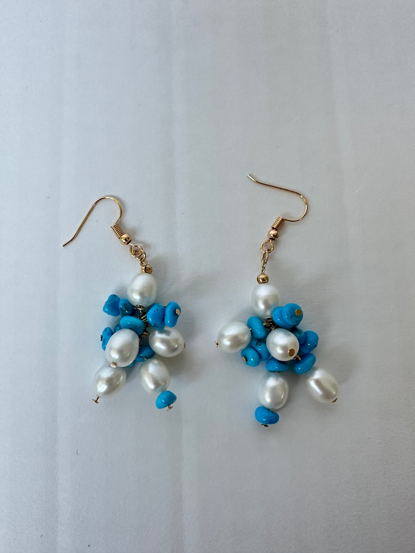 Turquoise Bloom Earrings (Gold)