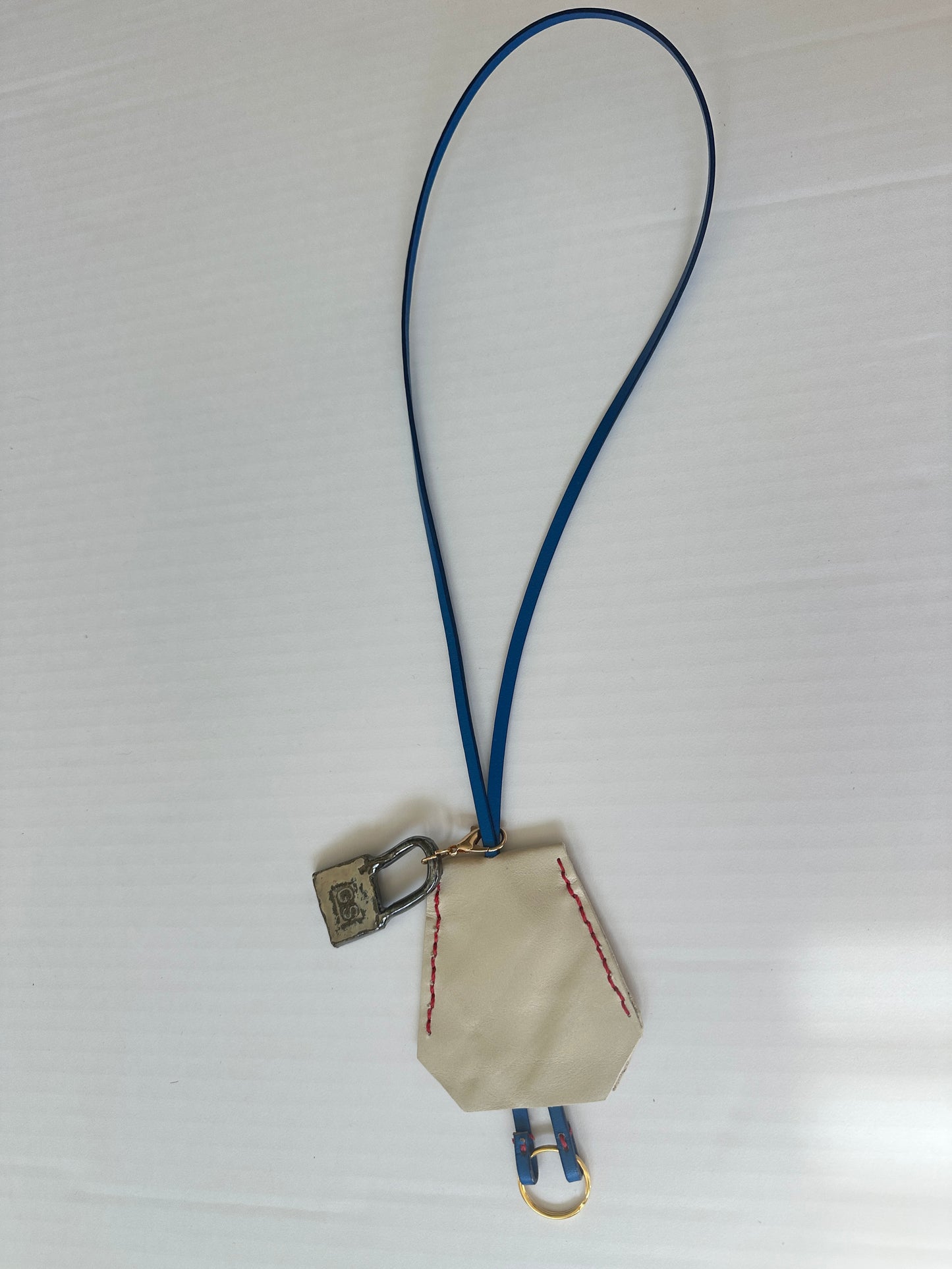 Leather Clochette with Ceramic Padlock