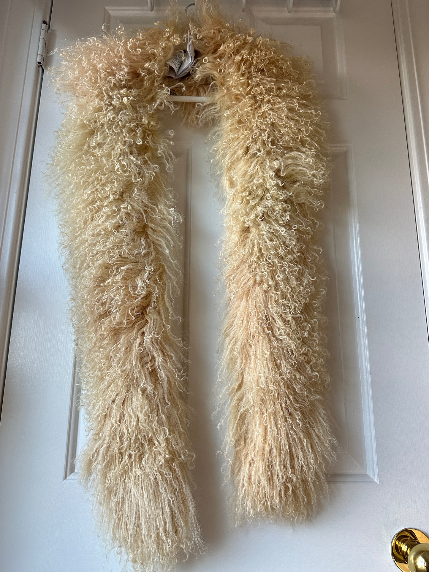 Prada Mongolian Lambs Wool Stole Scarf Collar 2014 FW
