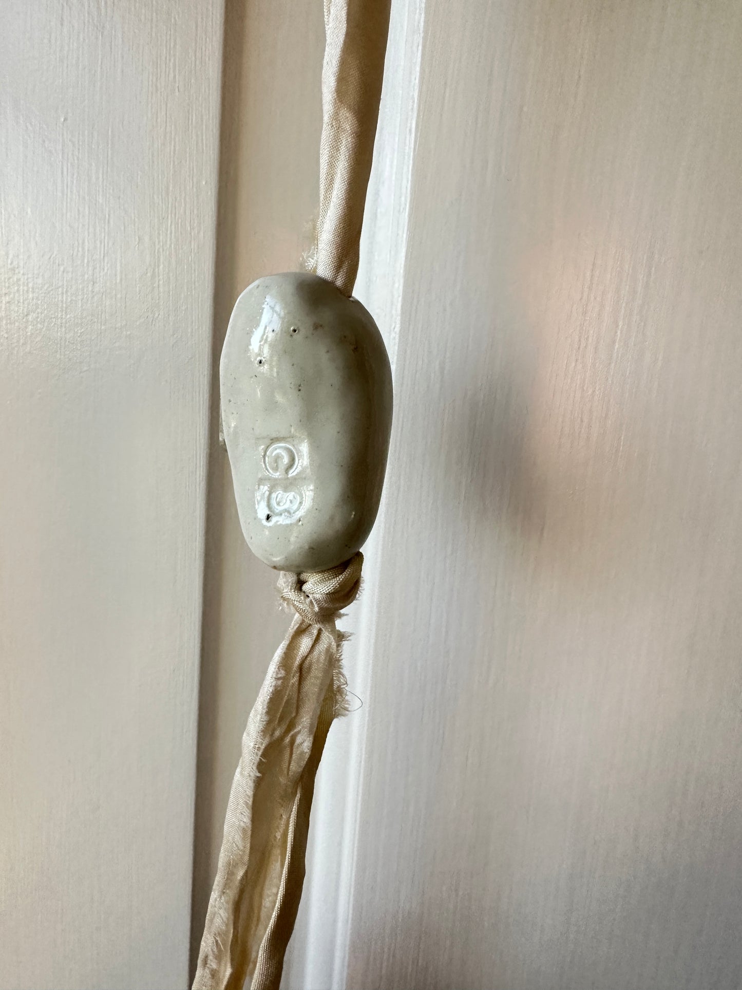 Ceramic Bean Pendant Neckace