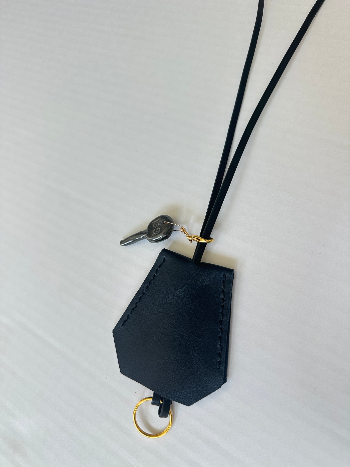 Leather Clochette with Ceramic Key