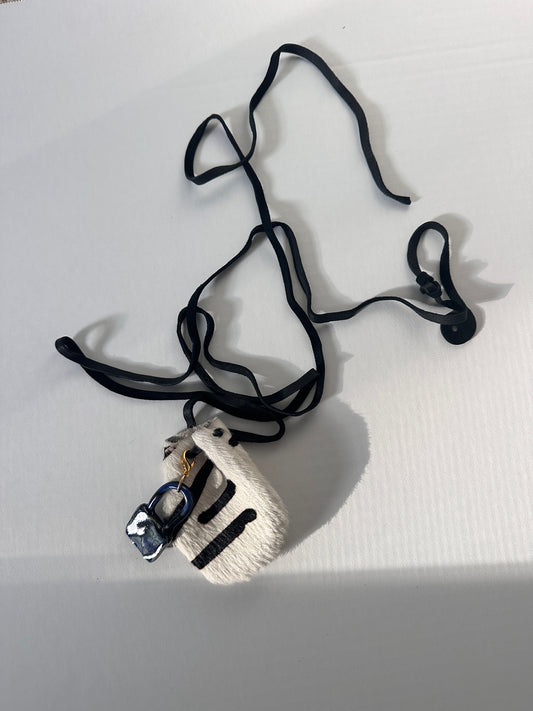 Leather Pouchette Necklace