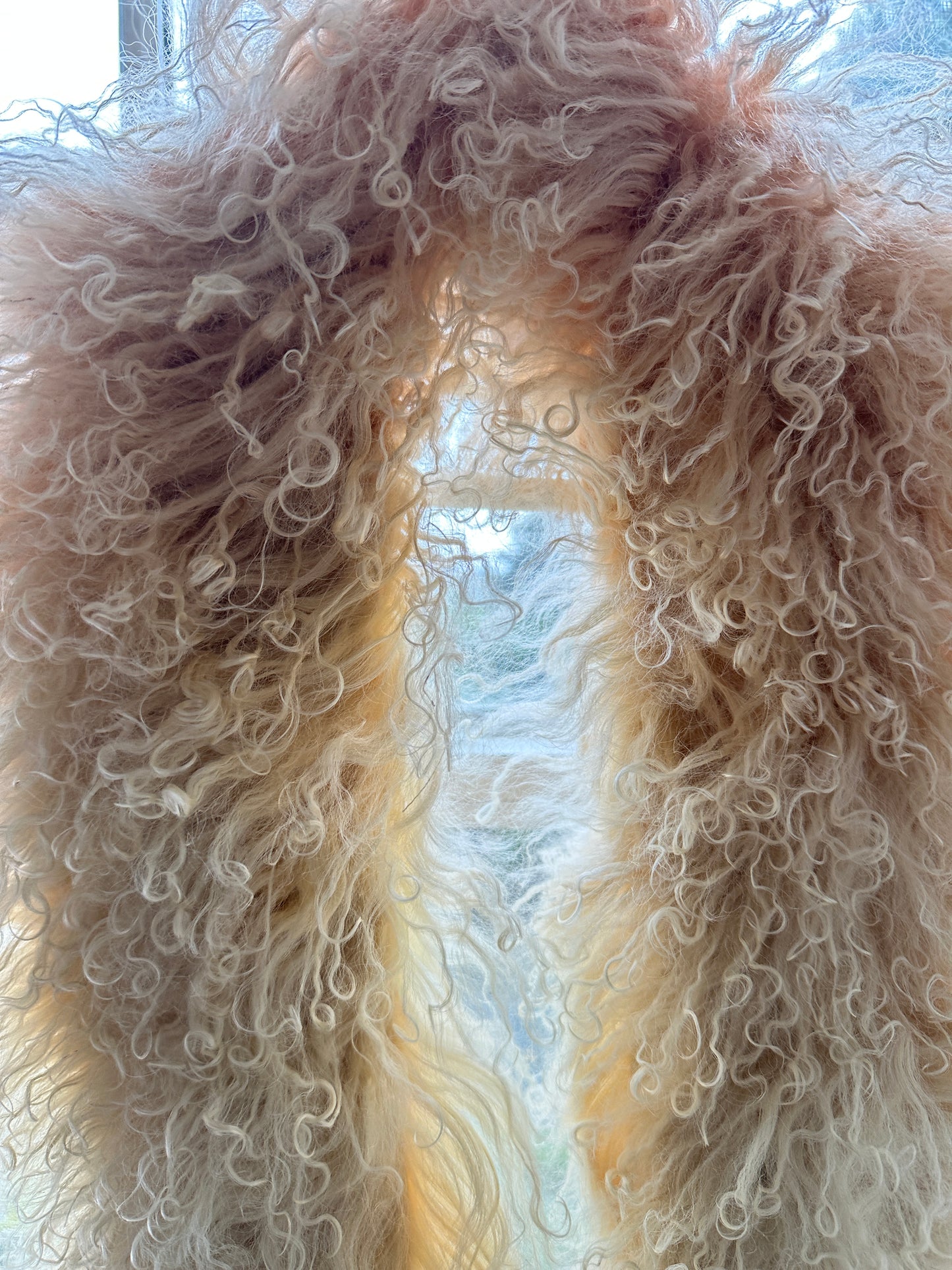 Prada Mongolian Lambs Wool Stole Scarf Collar 2014 FW