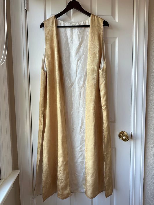 Vintage silk sleeveless robe duster
