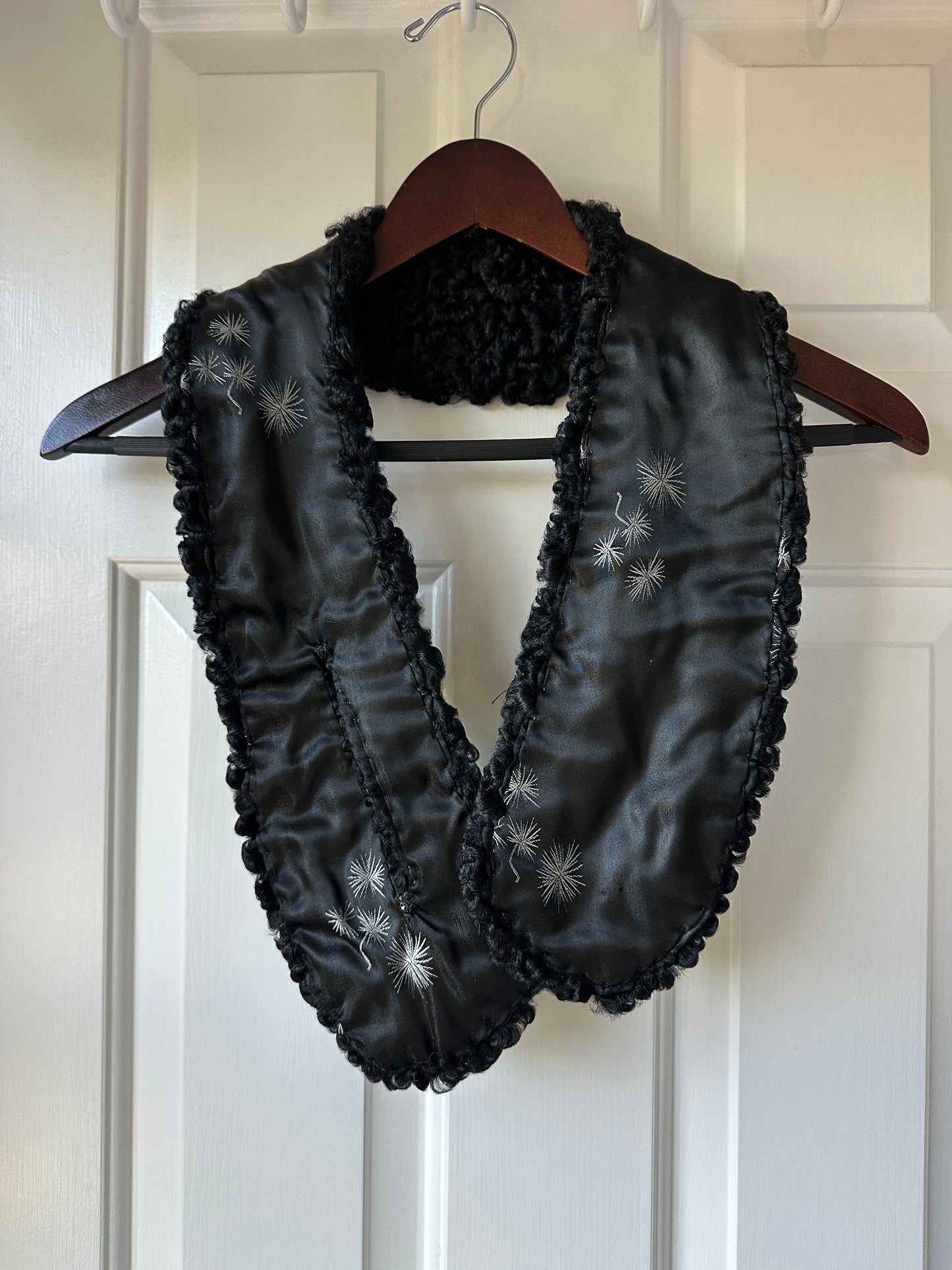 Vintage Lamb Fur Collar Scarf