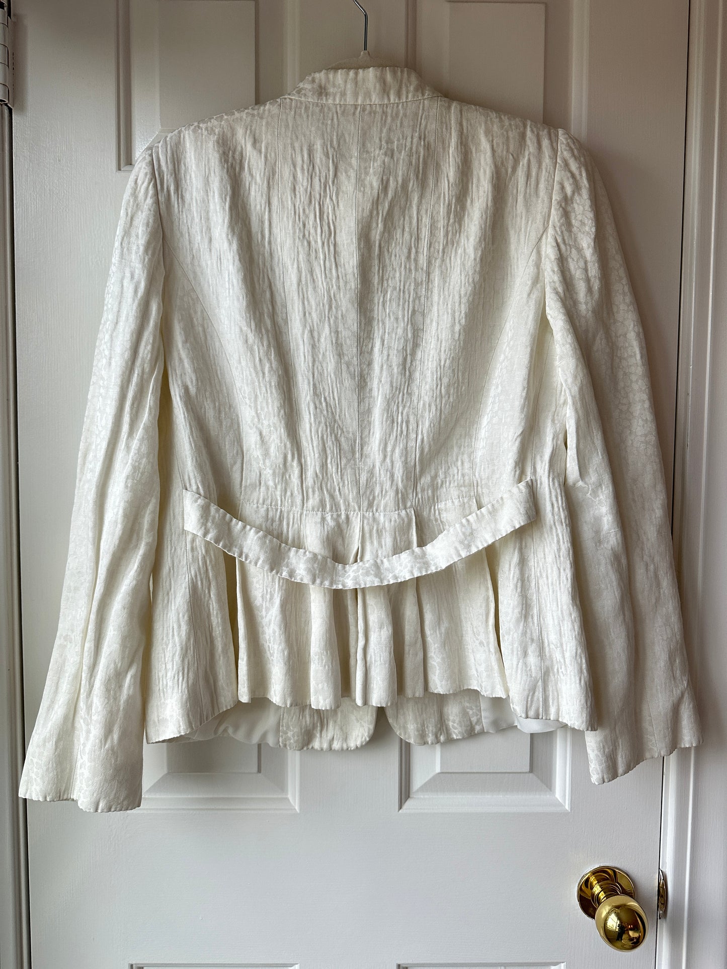 Armani Collezioni Vintage tailored white jacket with mandarin collar 2006