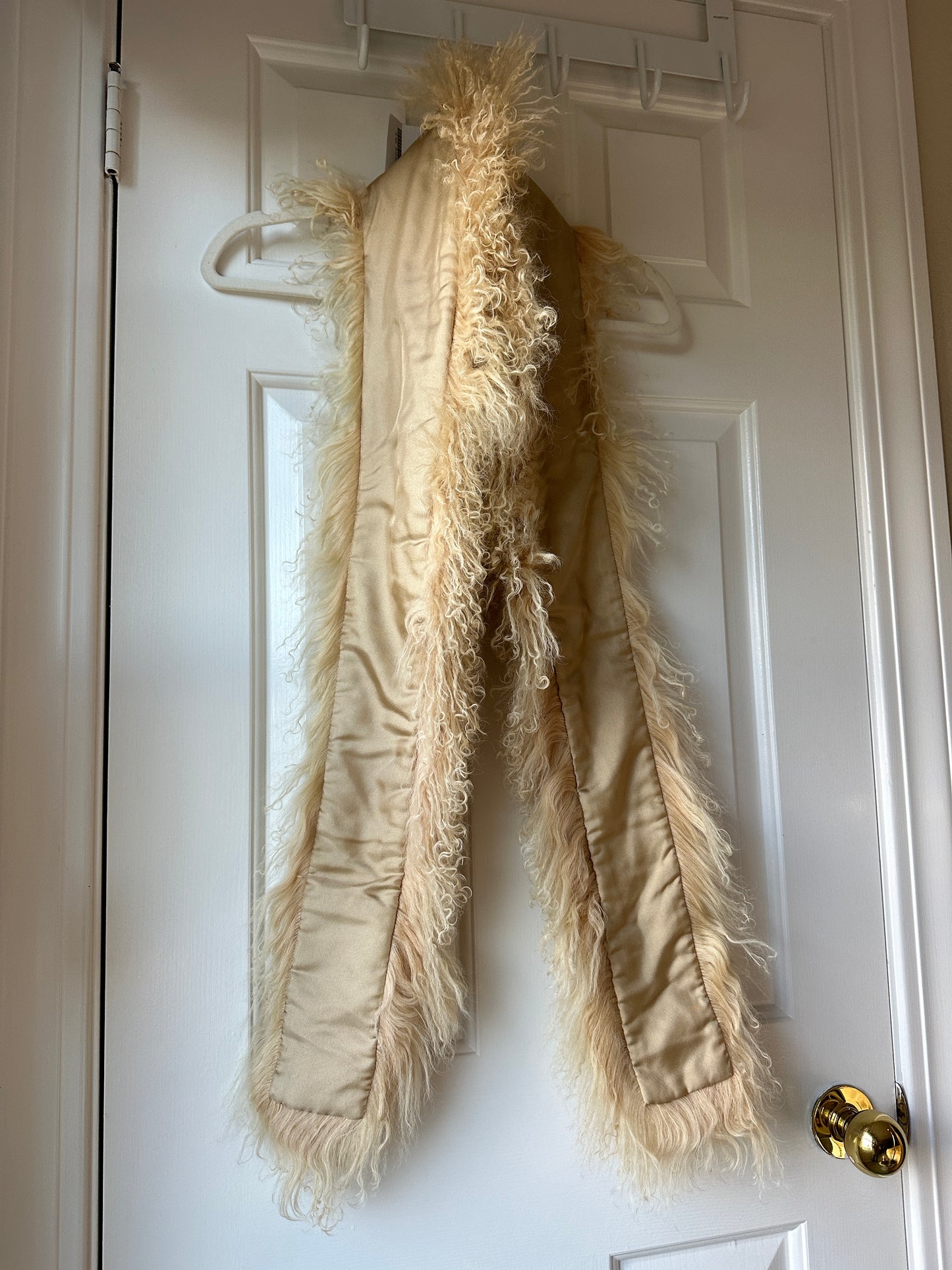 Prada Mongolian Lambs Wool Stole Scarf Collar 2014 FW