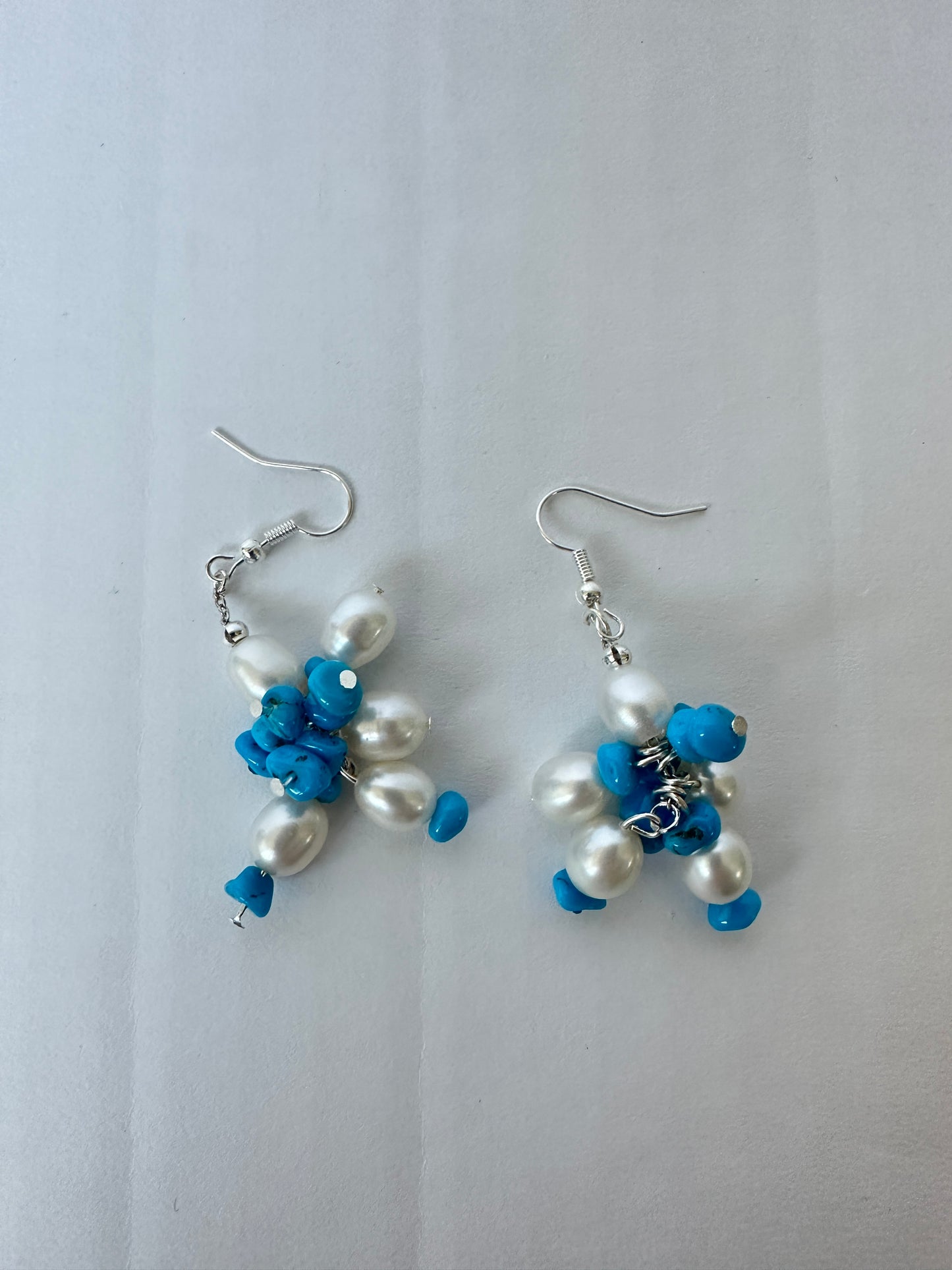 Turquoise Bloom Earrings (Silver)