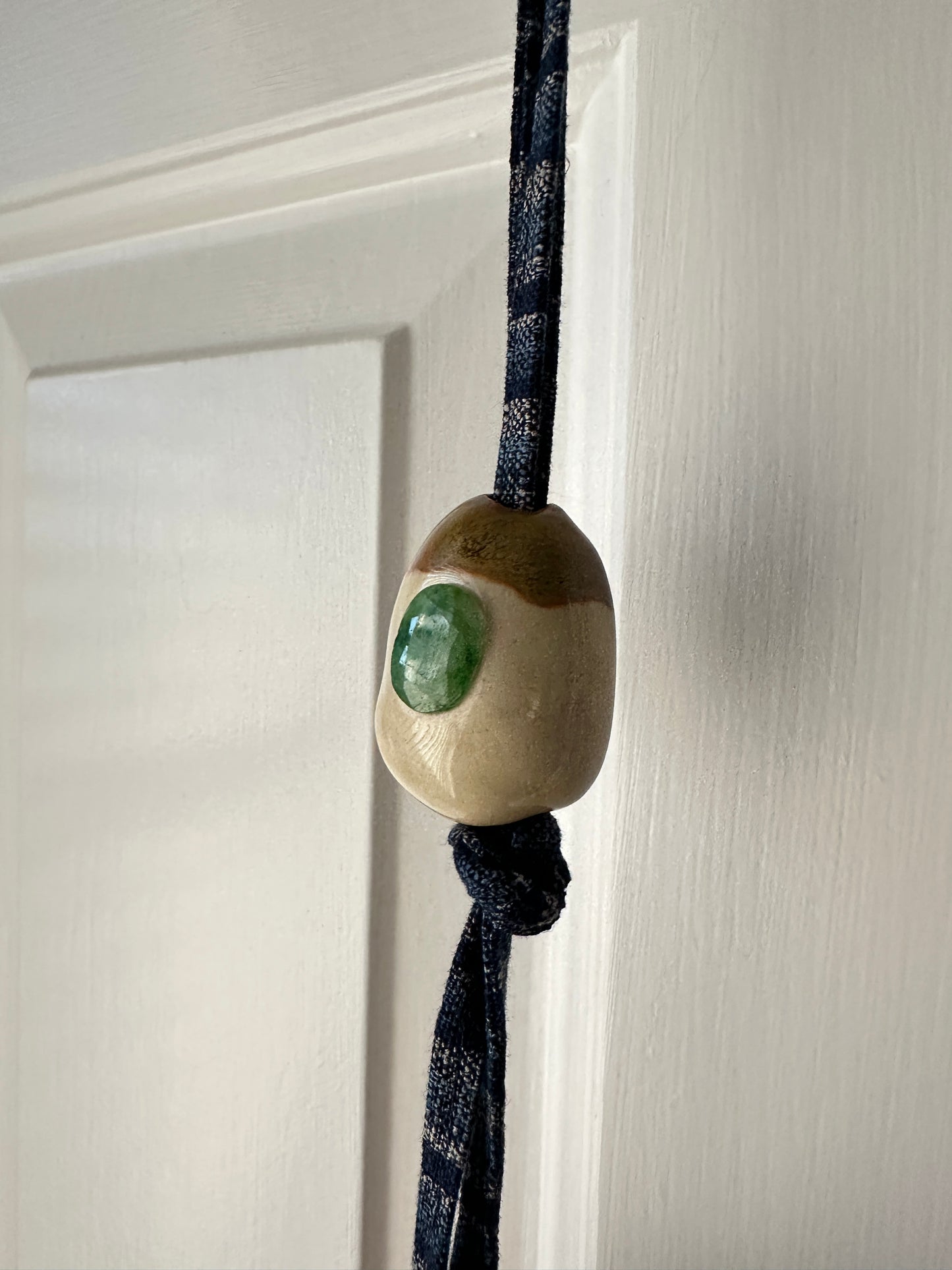Ceramic Egg Pendant Necklace Katsuri
