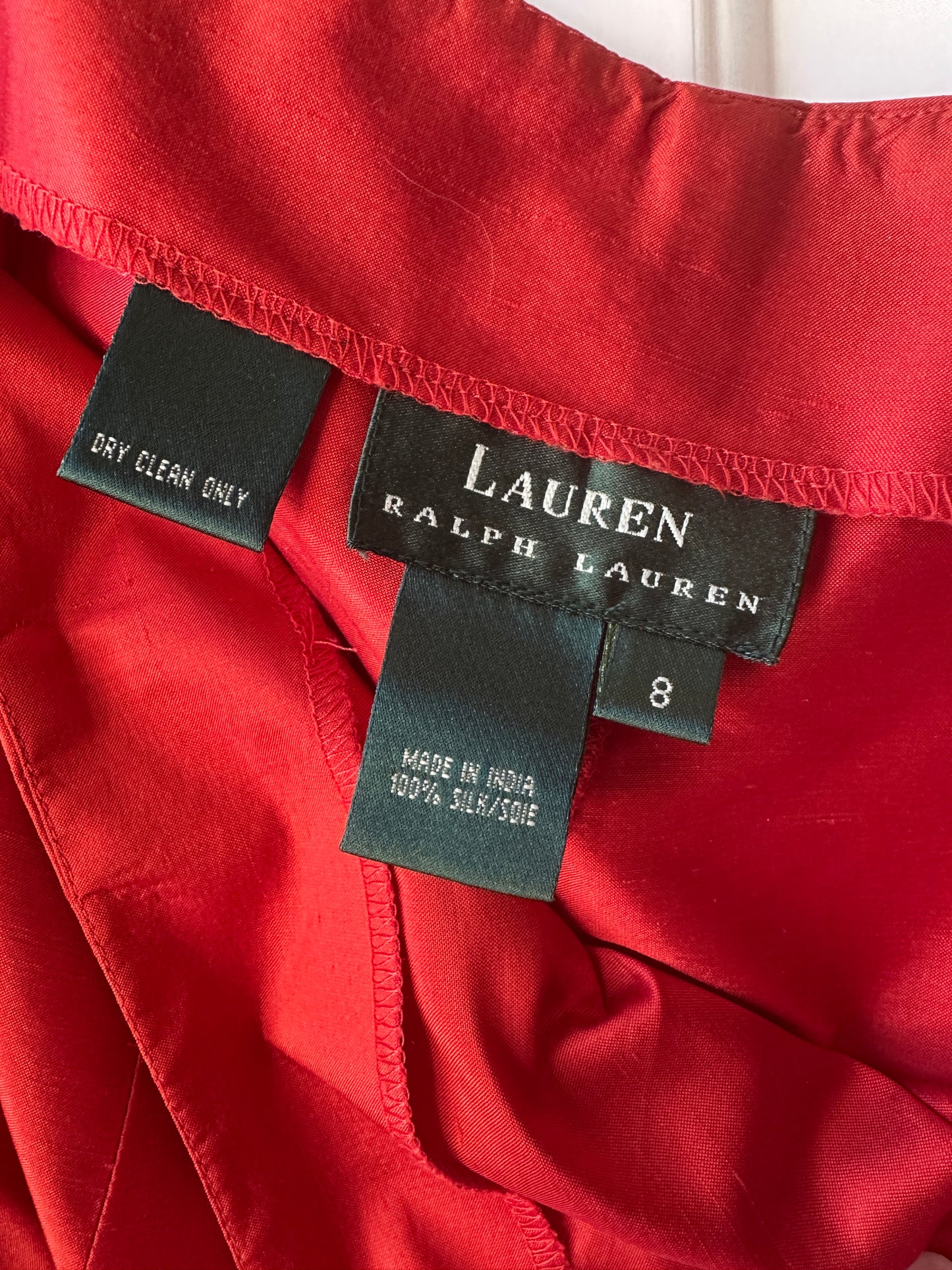 Vintage Ralph Lauren 100% Silk Pants in Red