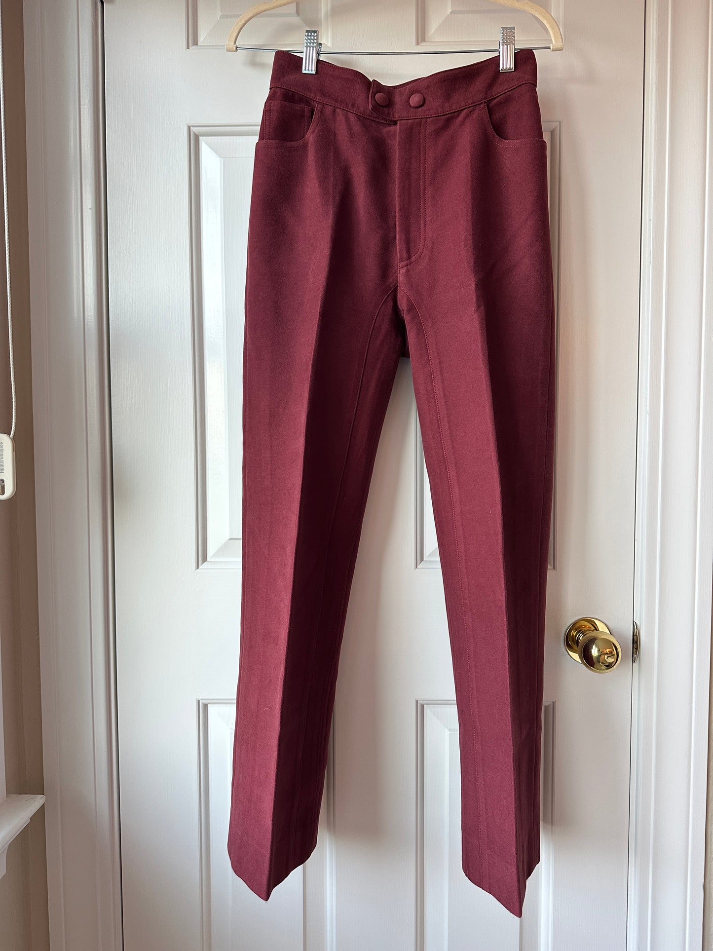 Celine Pre Fall 2018 Burgundy Pants by Phoebe Philo