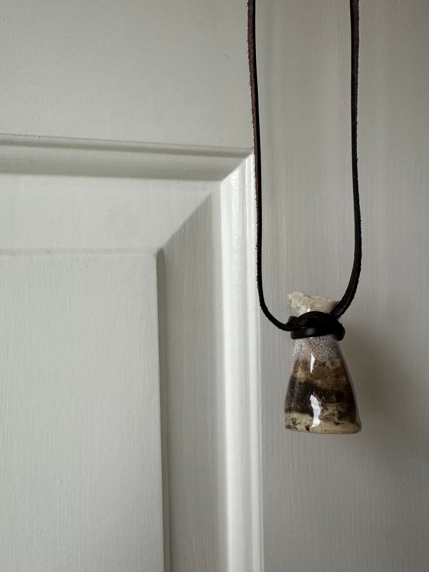 “Fill me up” ceramic vessle necklace