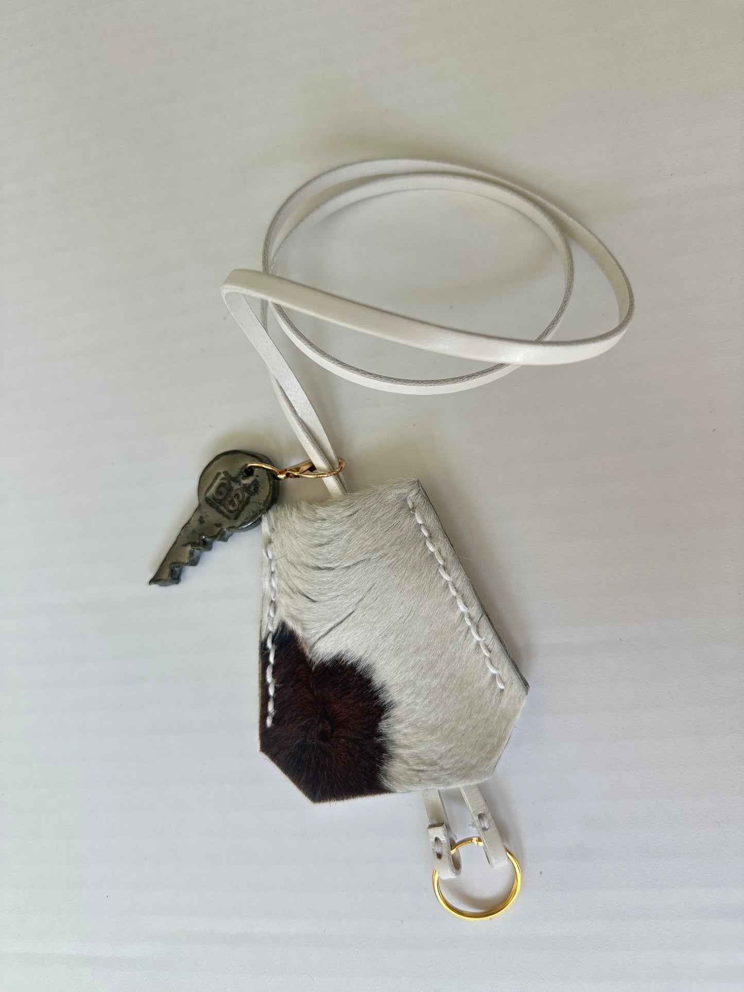 Leather Clochette with Ceramic Key
