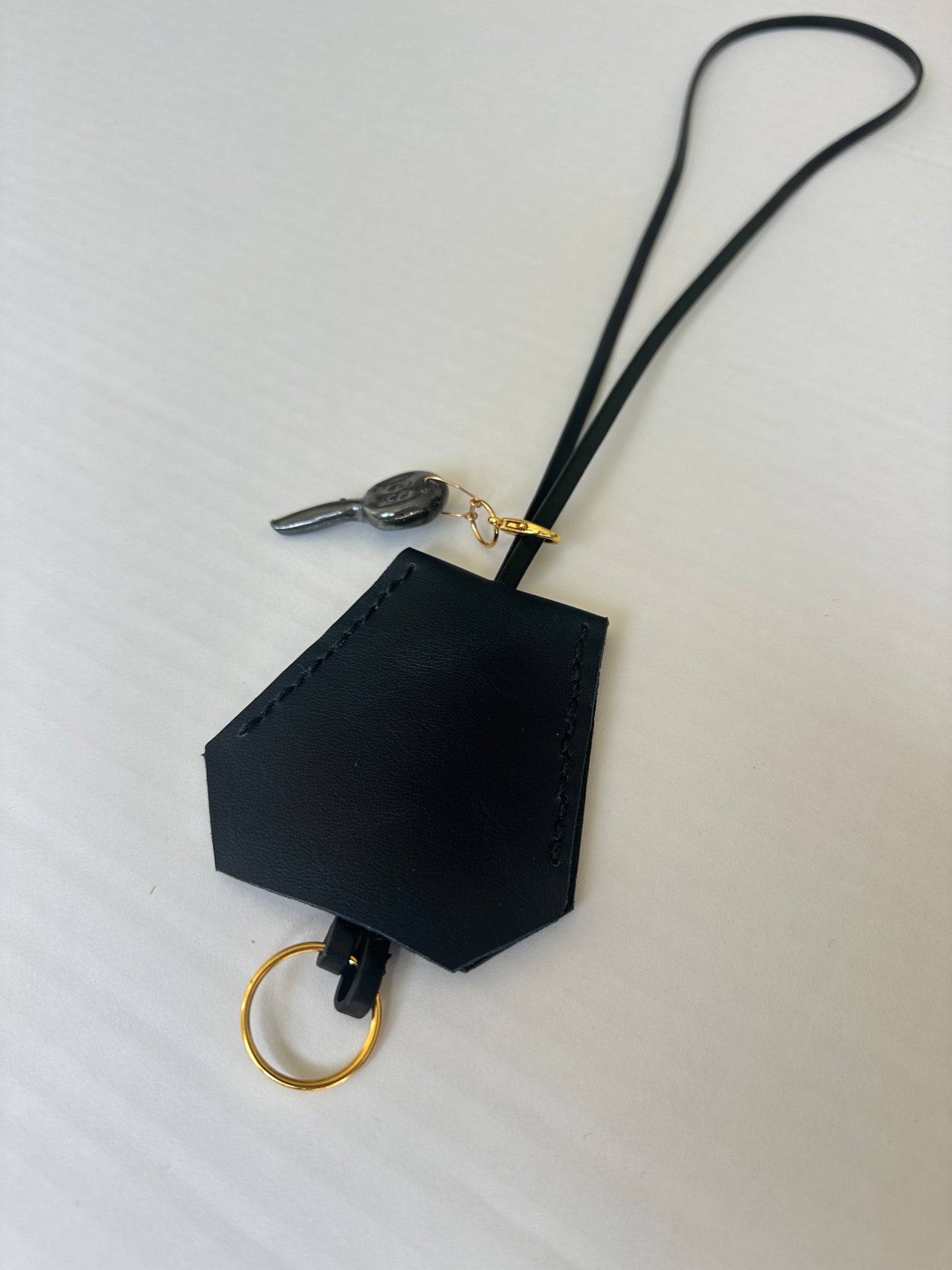 Leather Clochette with Ceramic Key