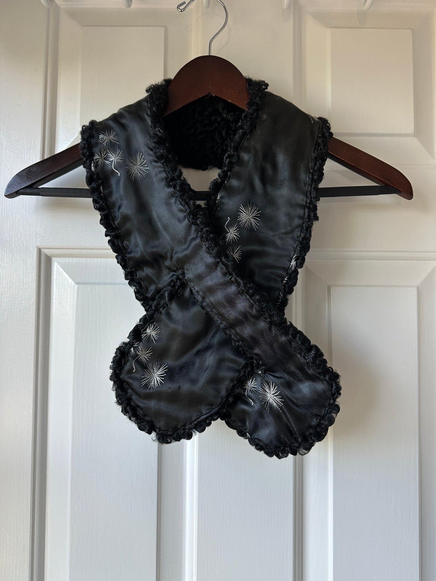 Vintage Lamb Fur Collar Scarf
