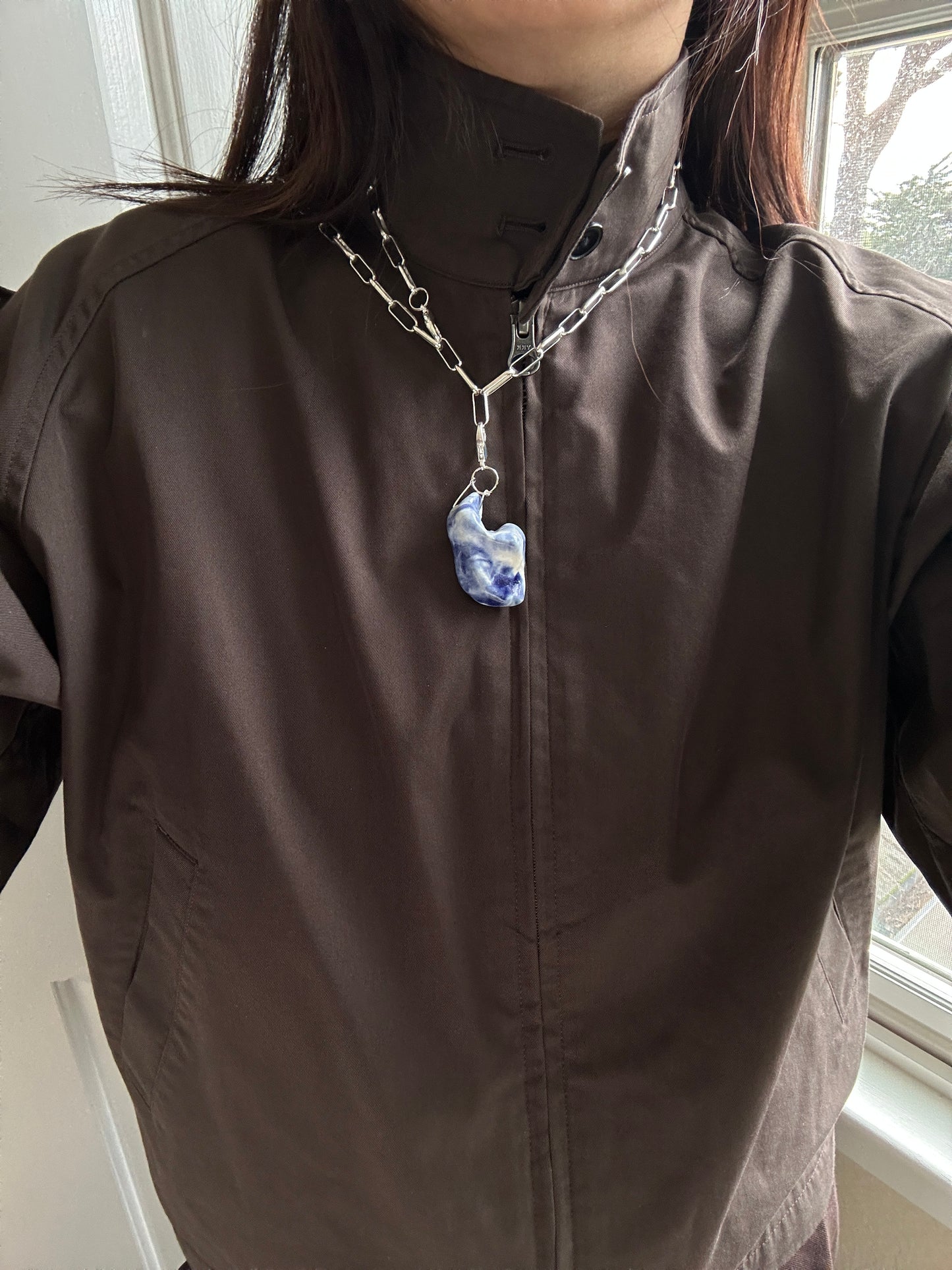 Cobalt Crust Necklace