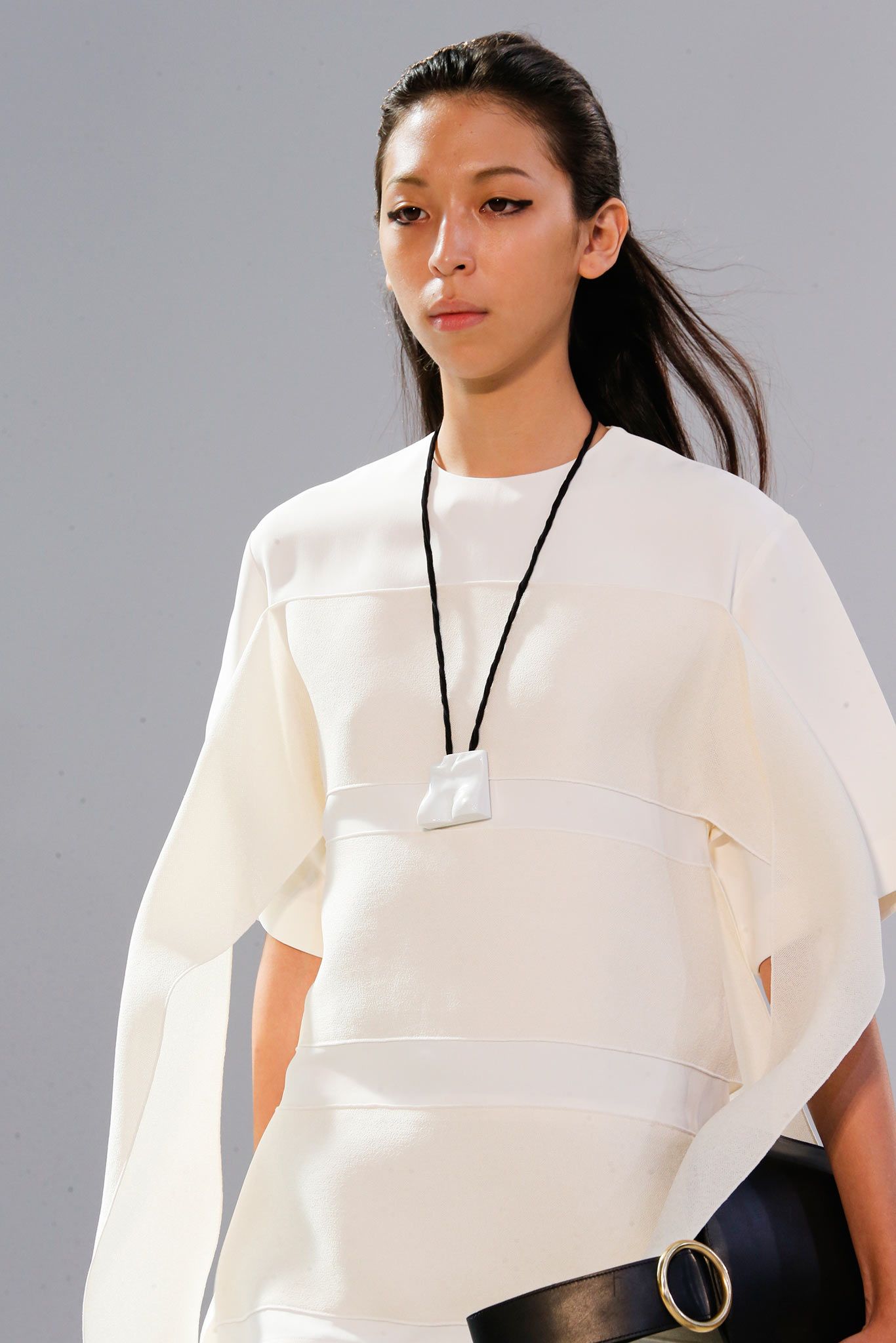 Celine Spring 2015 Mulberry Silk Tunic Blouse by Phoebe Philo