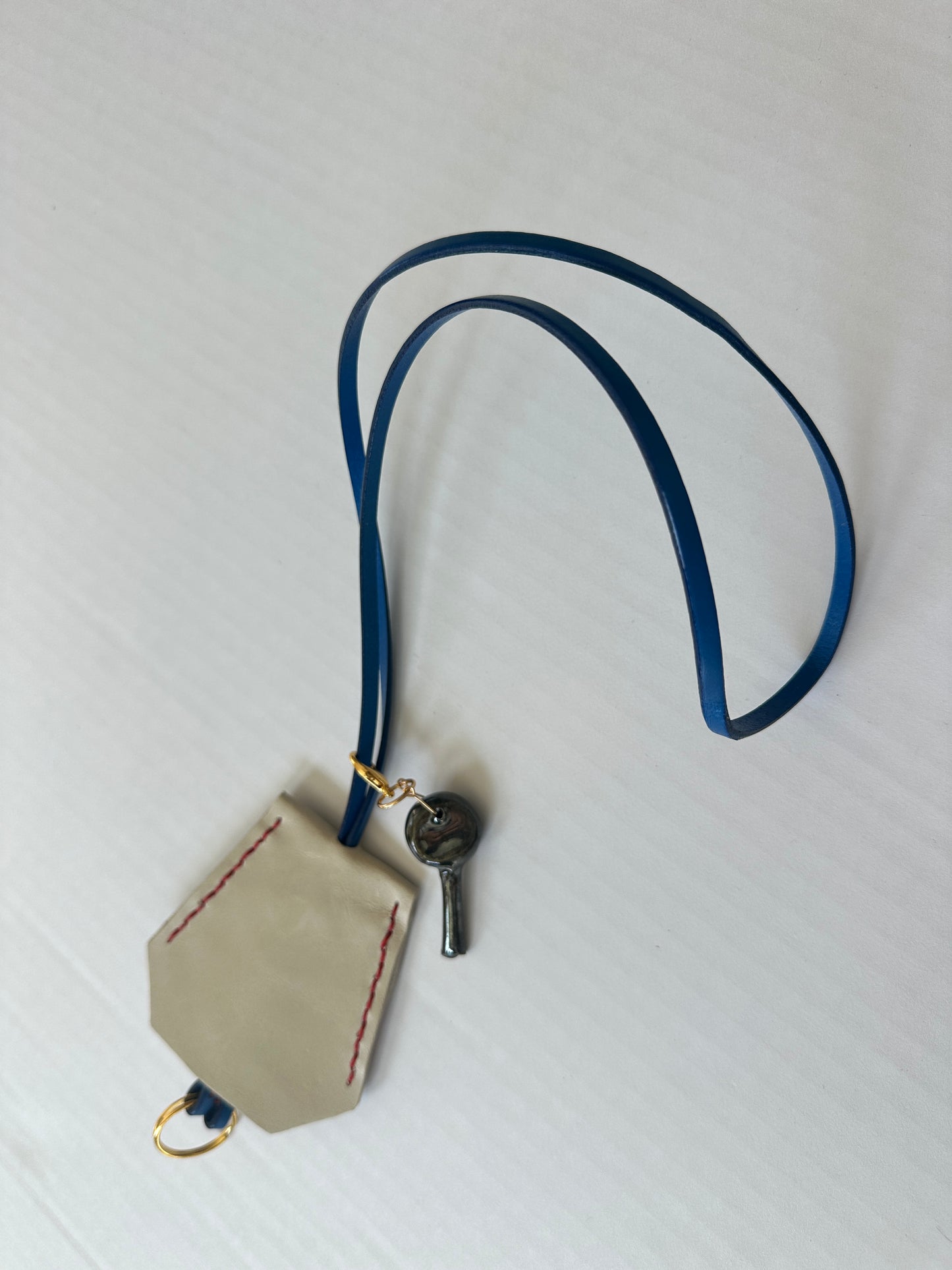 Leather Clochette with Ceramic Key