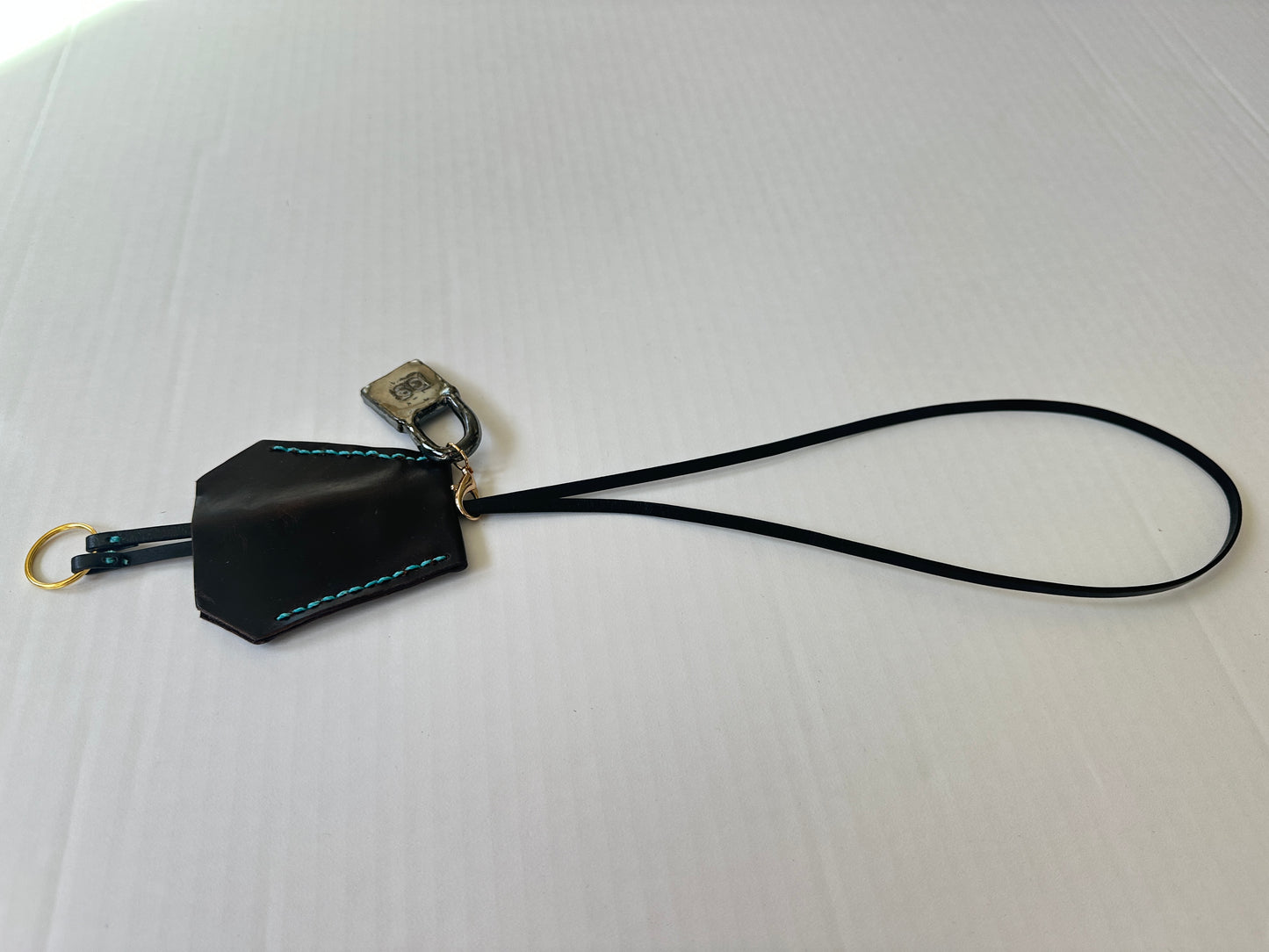 Leather Clochette with Ceramic Padlock