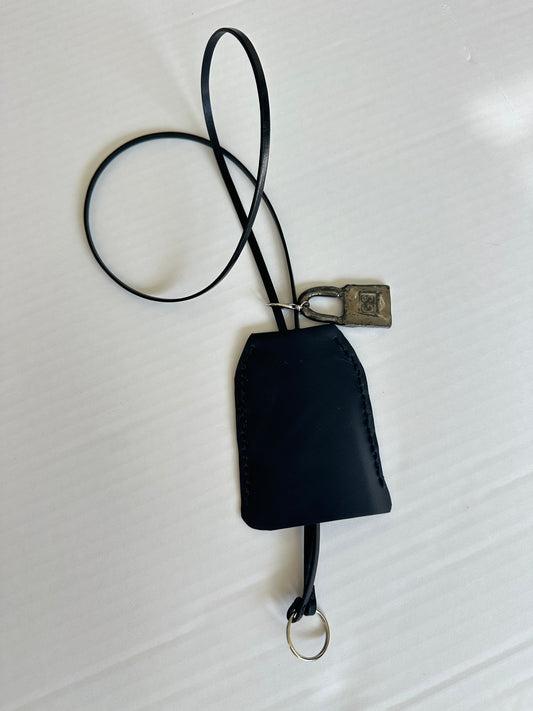 Large Leather Clochette with Ceramic Padlock