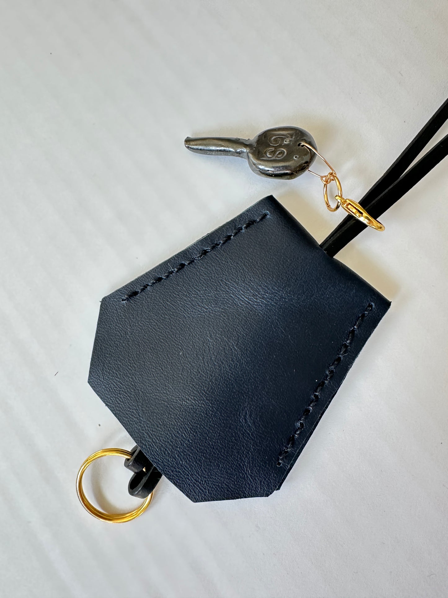 Leather Clochette with Ceramic Key