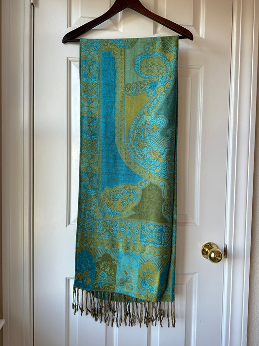 Teal Blue Pashmina