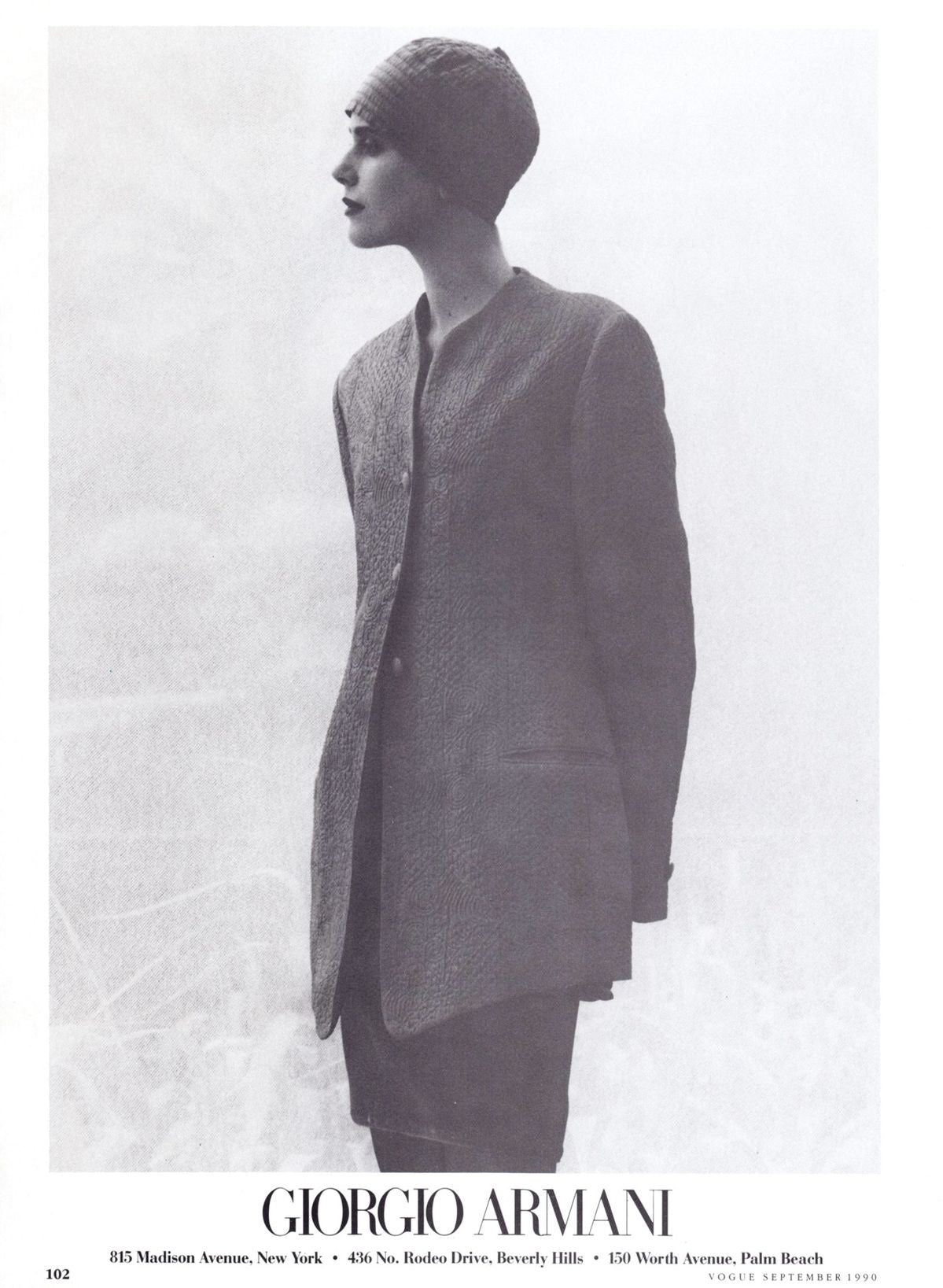 Armani Collezioni Vintage tailored white jacket with mandarin collar 2006