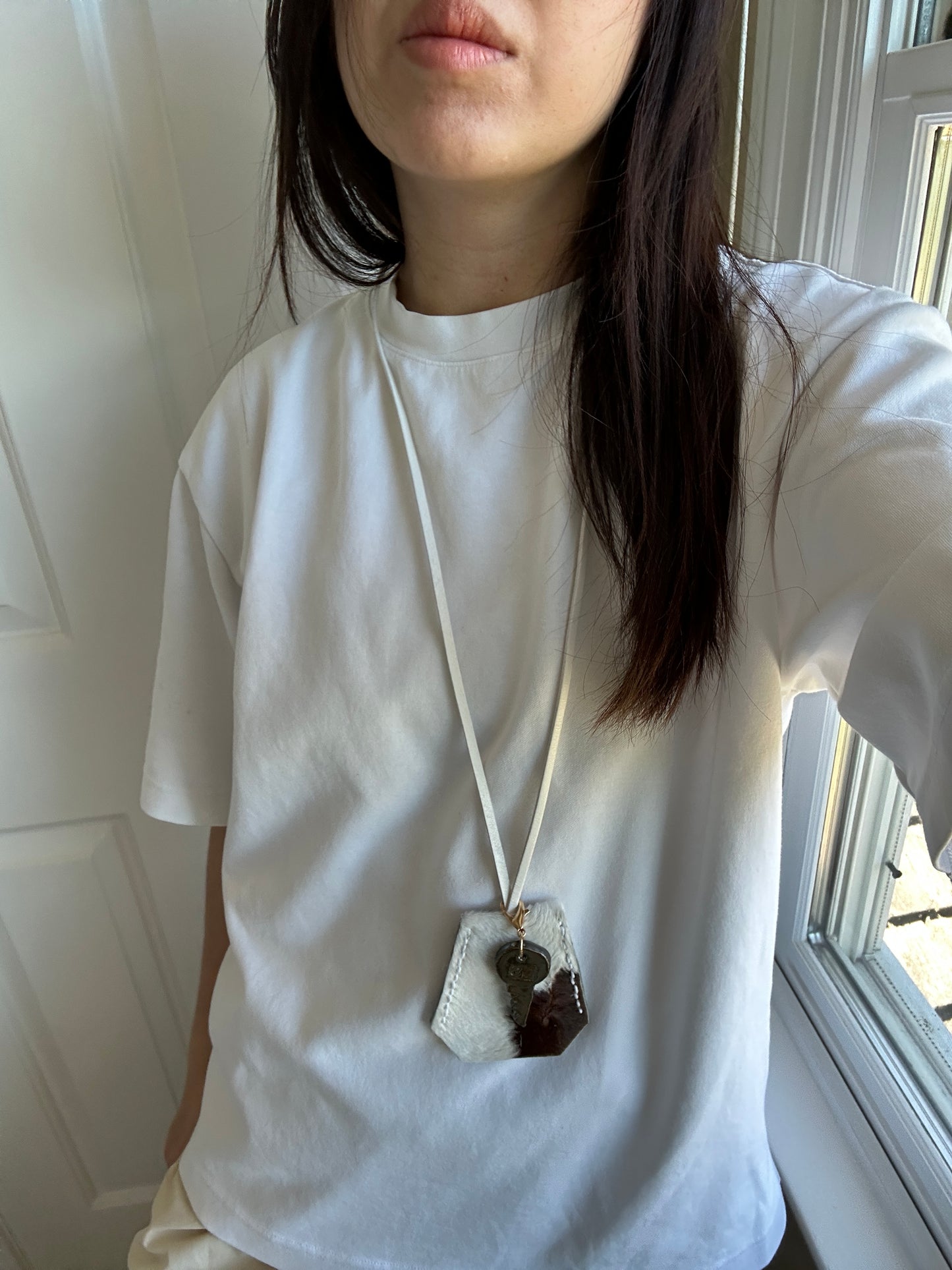 Leather Clochette with Ceramic Key