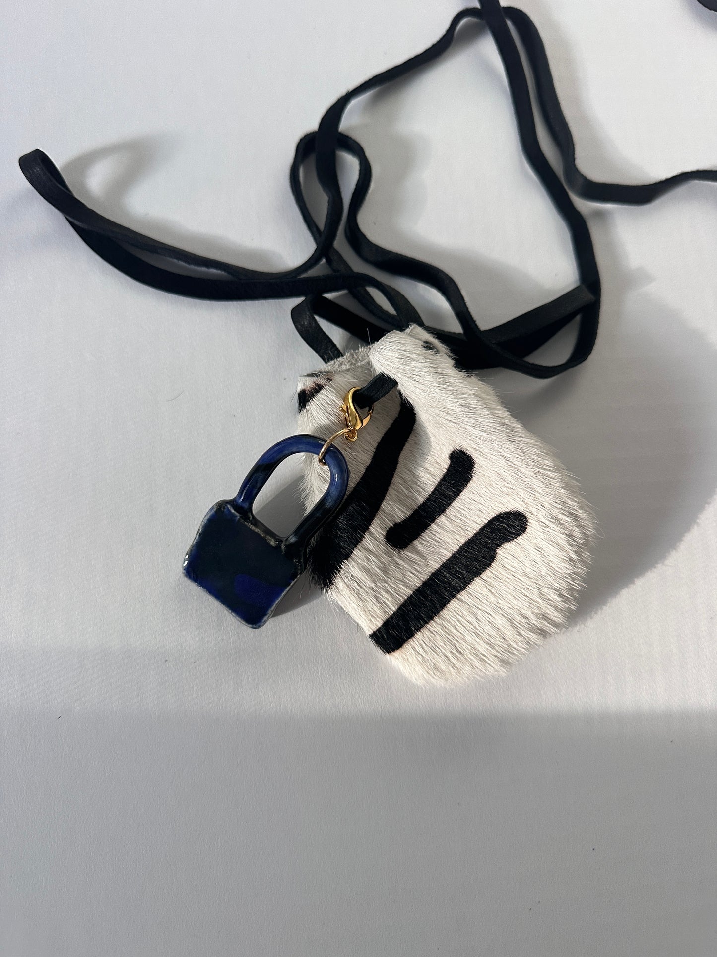 Leather Pouchette Necklace